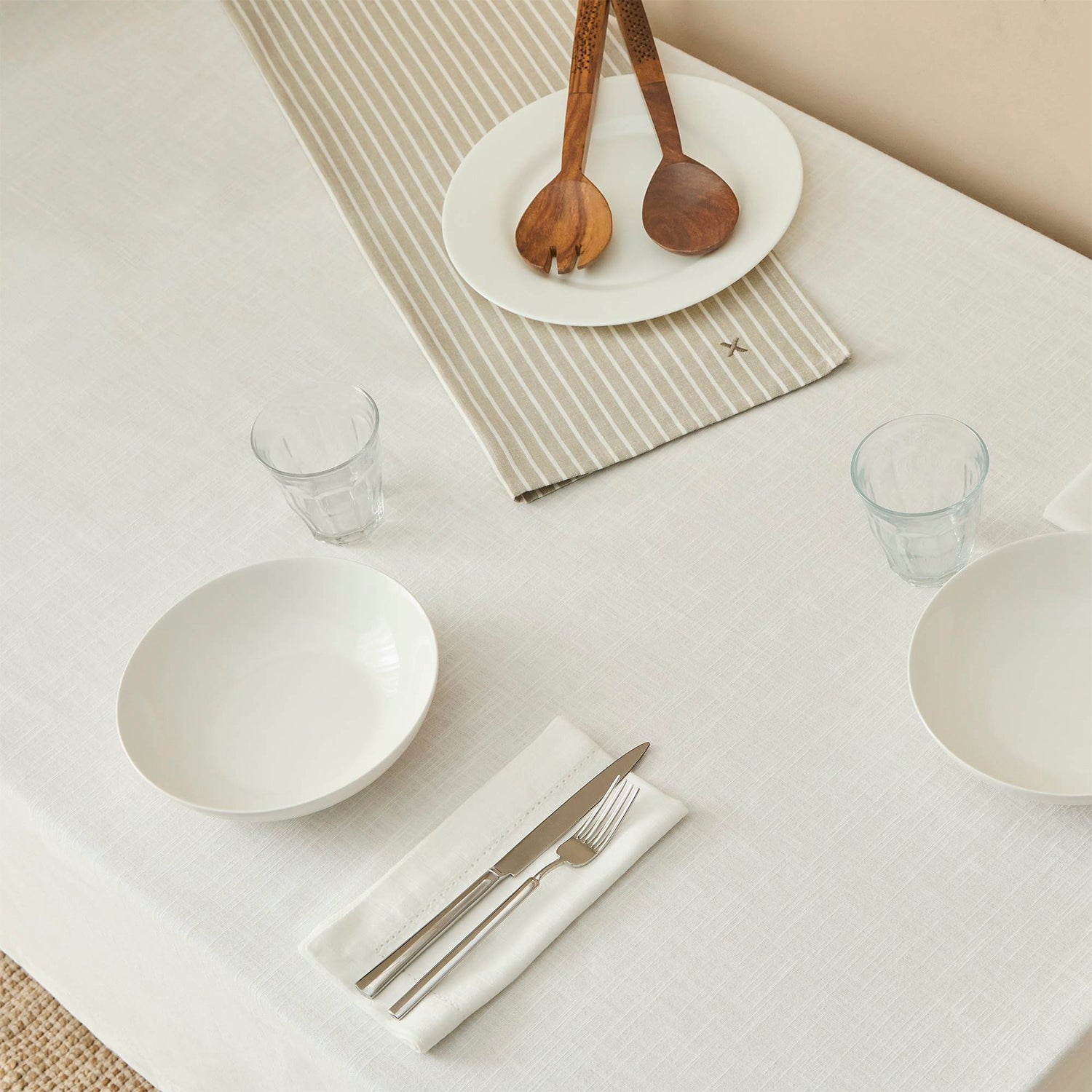 Mantel Claru 150x150 Blanco