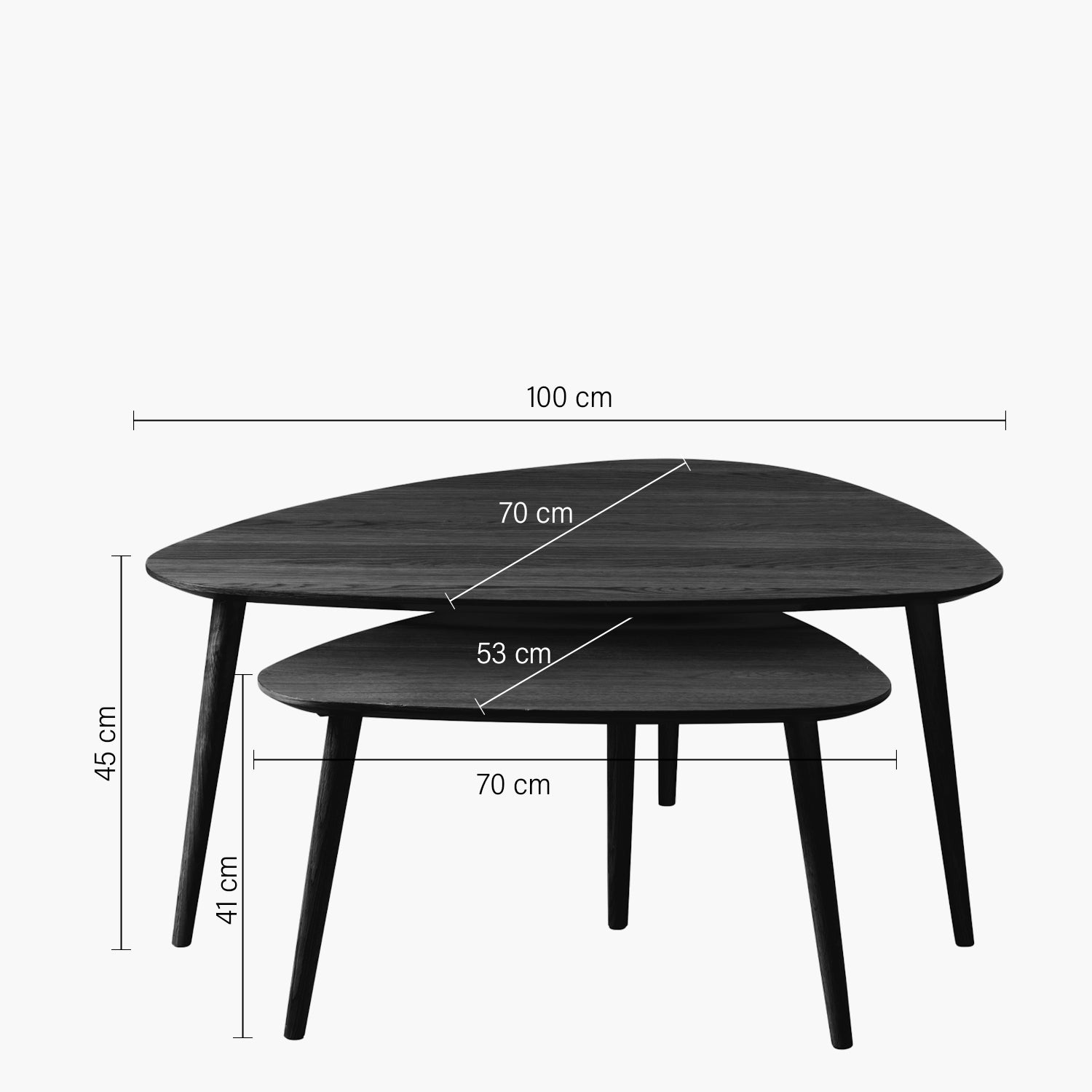 Set de Mesas de Centro Adda Negro - Form Design