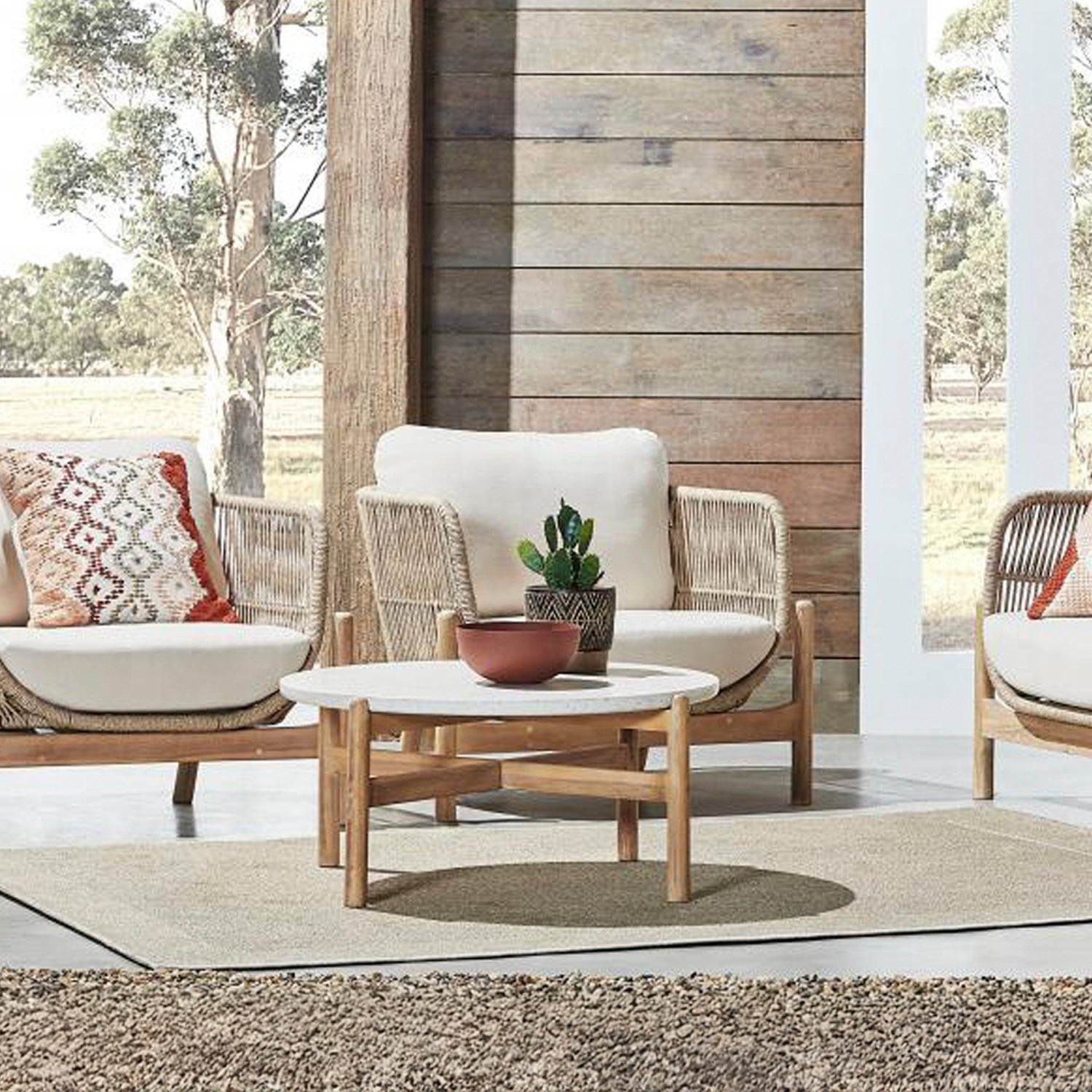 Mesa de Centro Pipa Natura/Blanco