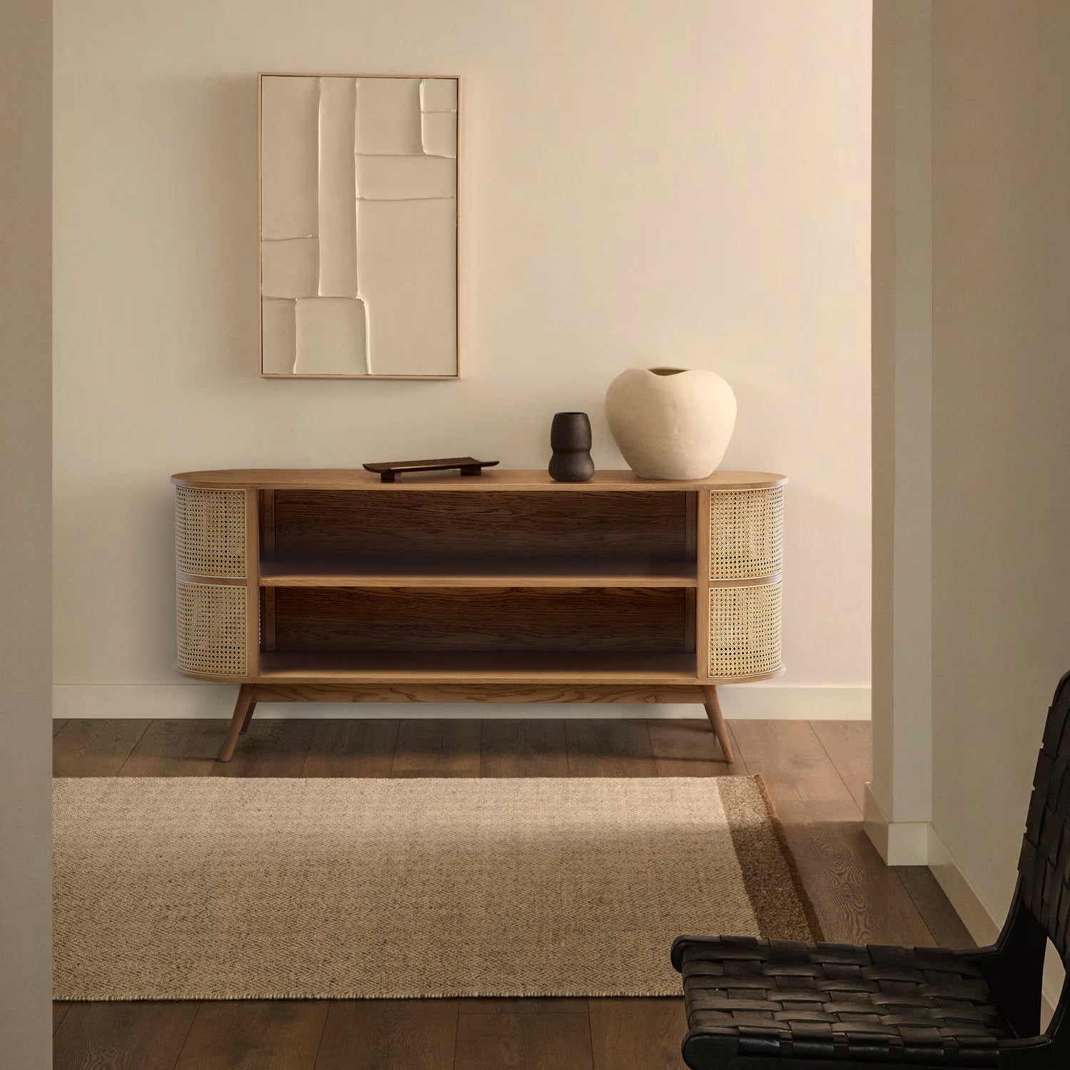 Arrimo Medio junco Billie Roble Envejecido