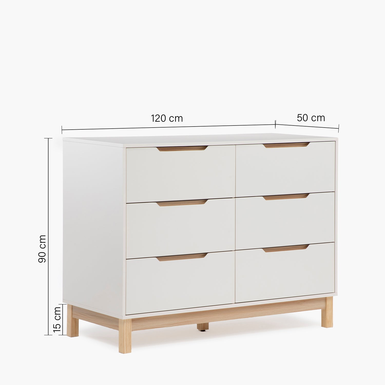 Cómoda Infantil Elena Natura/Blanco