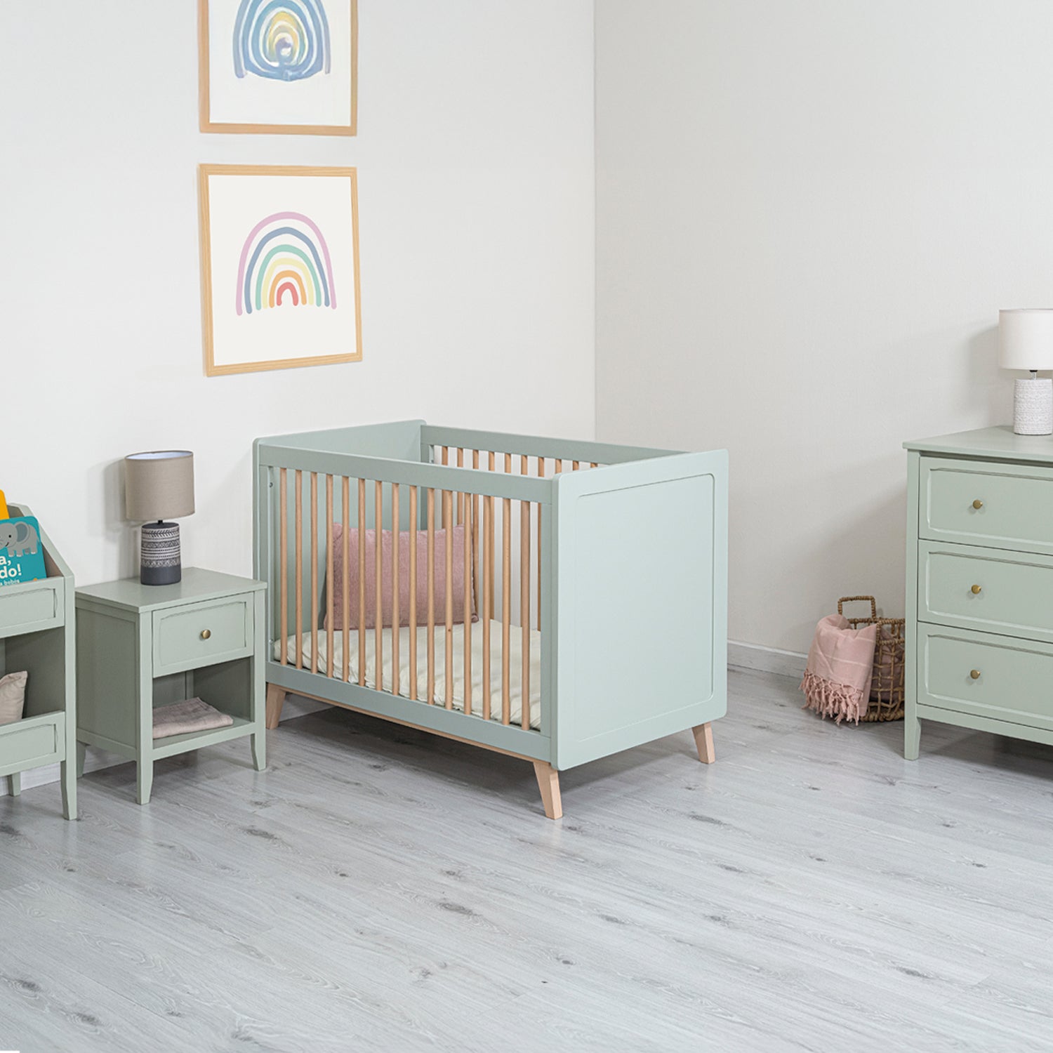 Cuna 2 en 1 Amalia Verde Claro