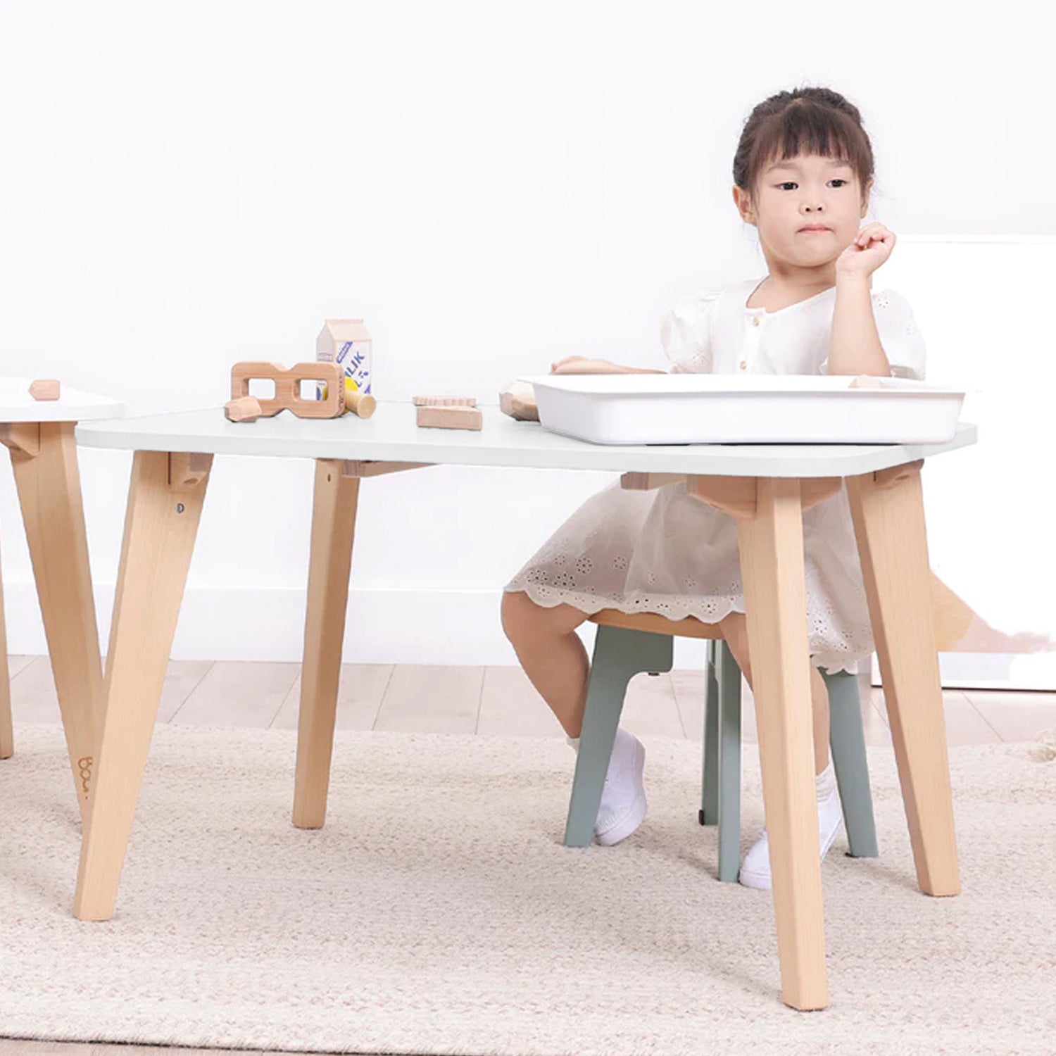 Escritorio Infantil Bianca Natura/Blanco