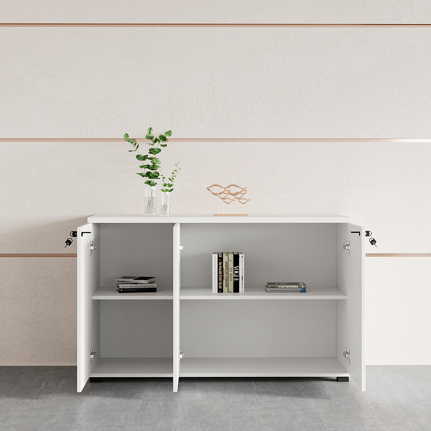 Gabinete Bajo 3 Puertas 120 Blanco - Form Design