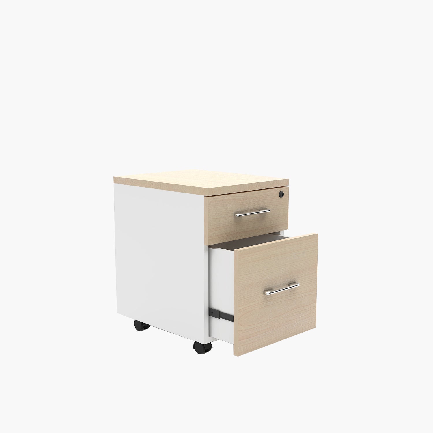 Cajonera Melamina Móvil 57 cm Natura/Blanco - Form Design