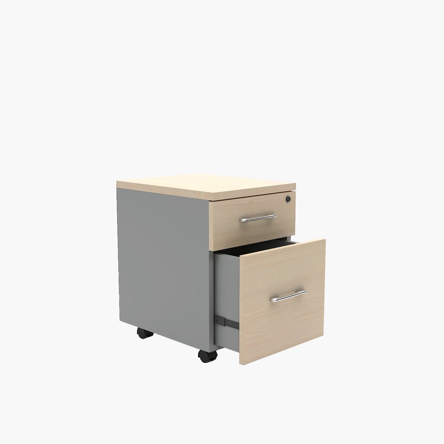 Cajonera Melamina Móvil 57 cm Natura/Gris - Form Design