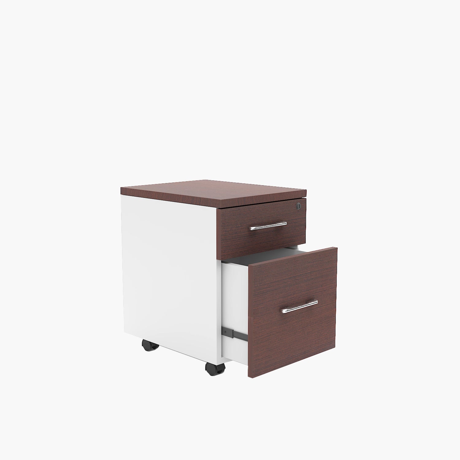 Cajonera Melamina Móvil 57 cm Wengue/Blanco - Form Design