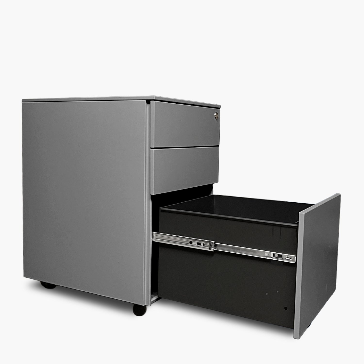 Cajonera Metálica Móvil 39x50x60 cm Gris Claro