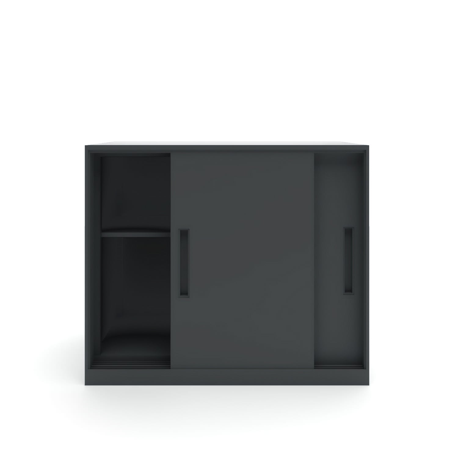 Gabinete Oficina Medio Metálico Con puertas Negro - Form Design