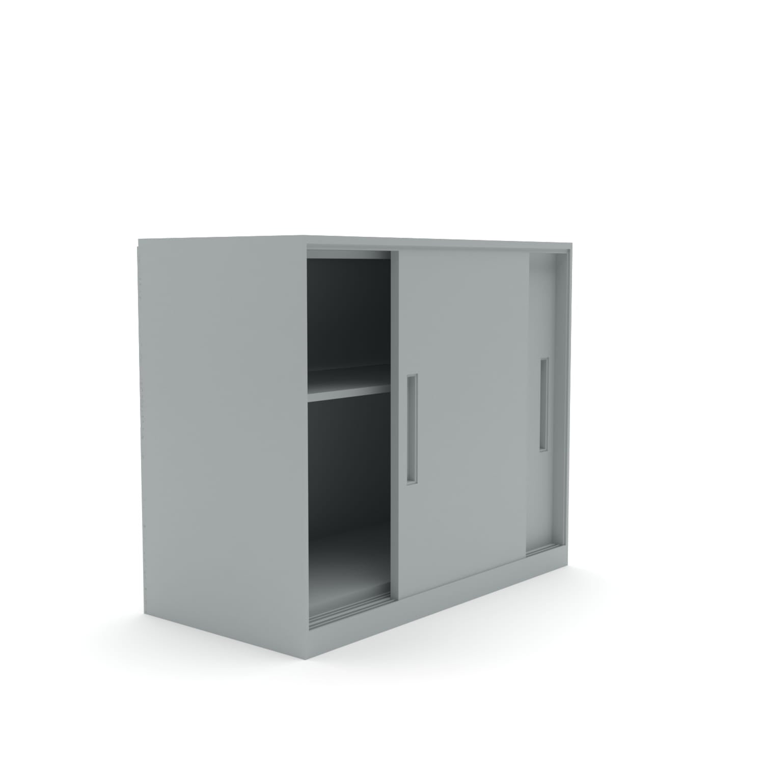 Gabinete Oficina Medio Metálico Con puertas Gris Claro - Form Design