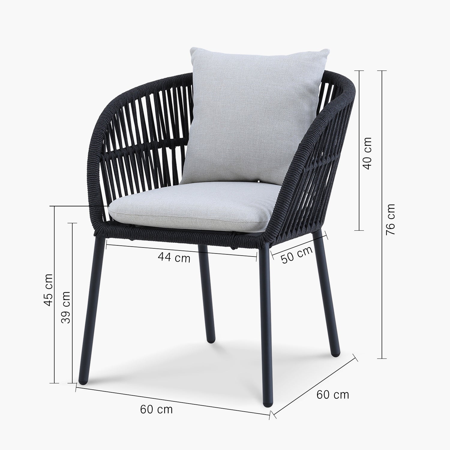 Pack 4 Silla Bayahibe Negro