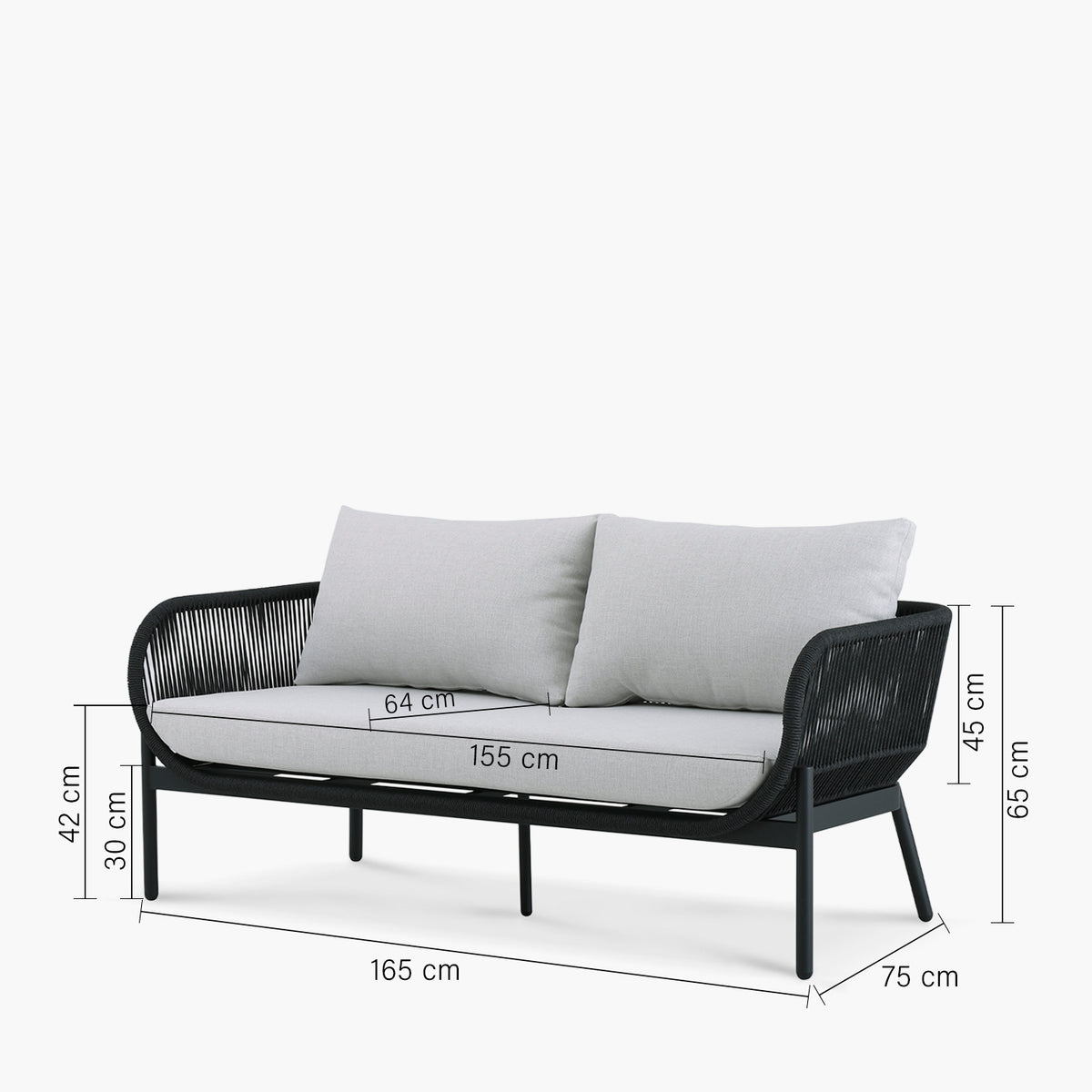 Pack Living Terraza Porto Belo M Negro