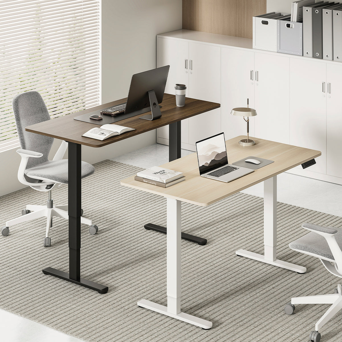 Base Acero Cosmo 120-200 Dual electrico Lite Blanco