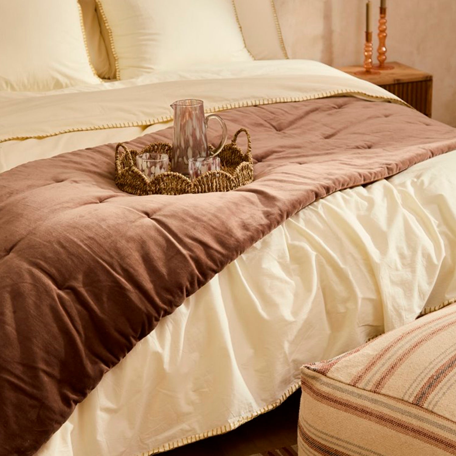 Piecera Velur Café 220x70