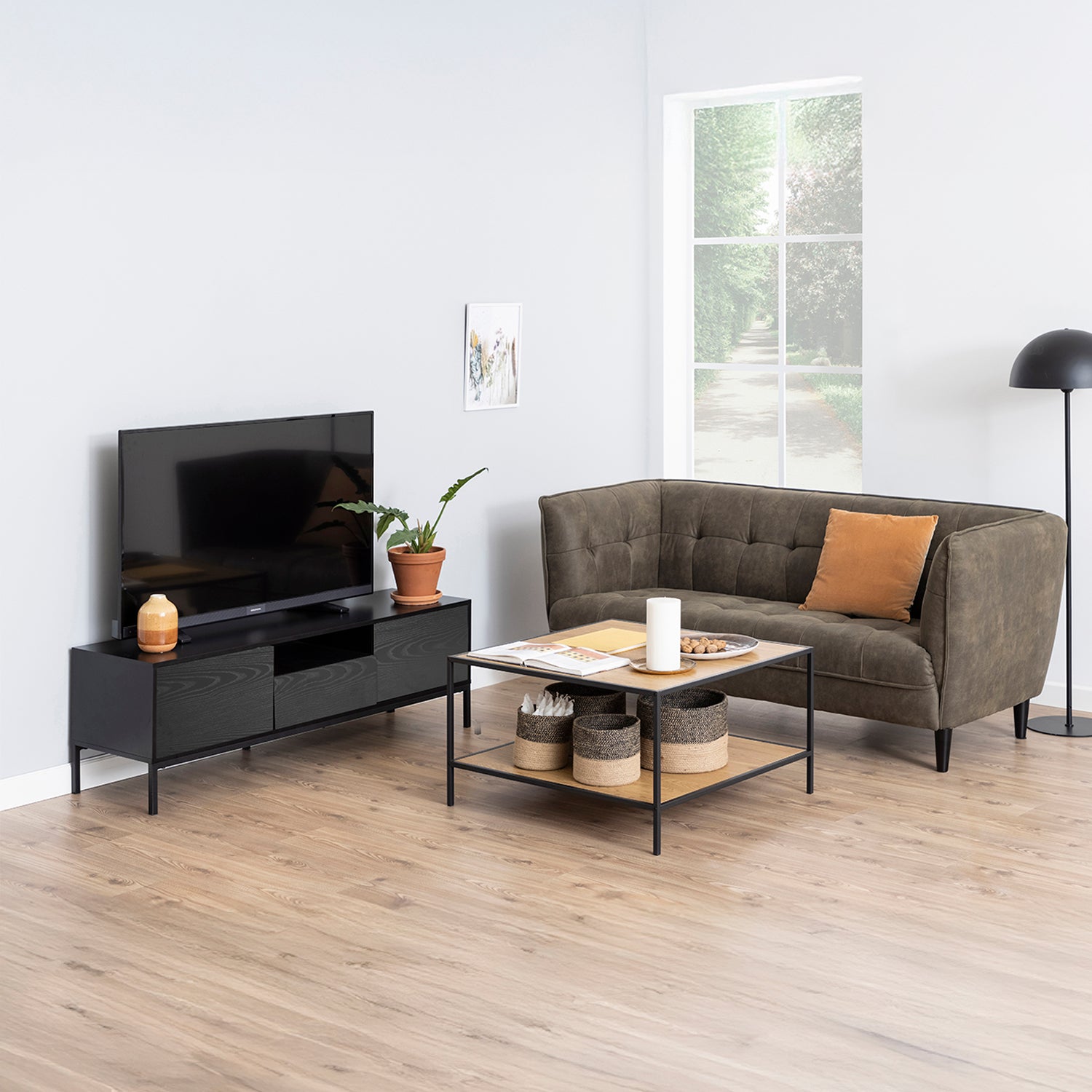 Rack TV Seaford Negro