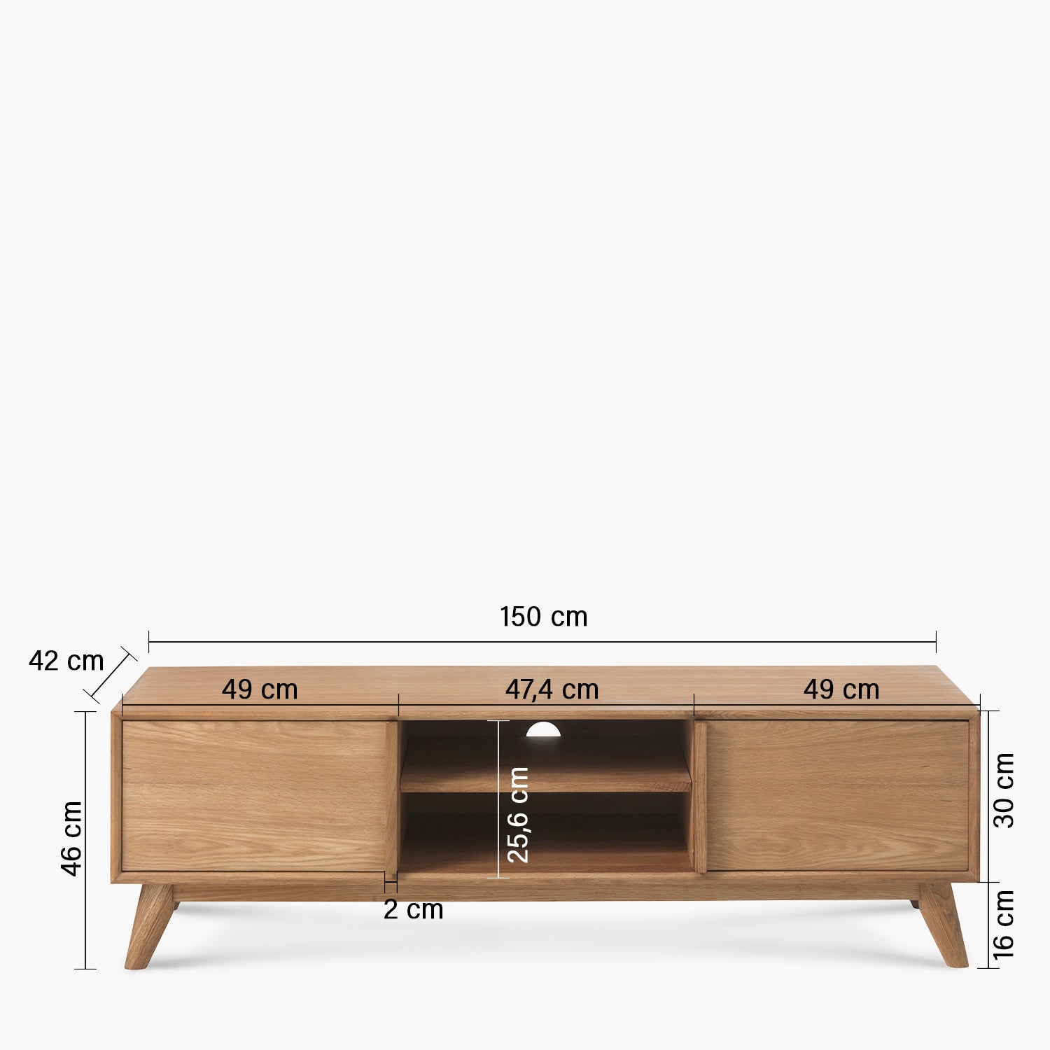 Rack TV Roda Natural