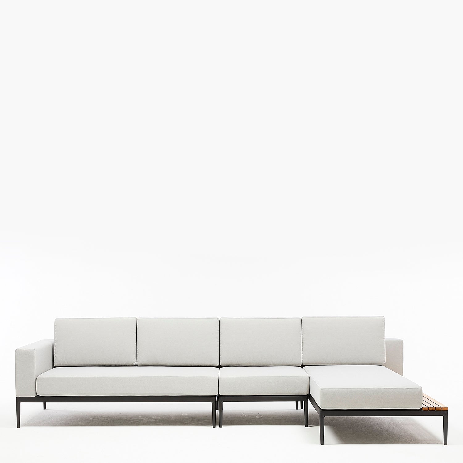 Seccional 3C + Chaise Derecho Long Bay Gris - Form Design