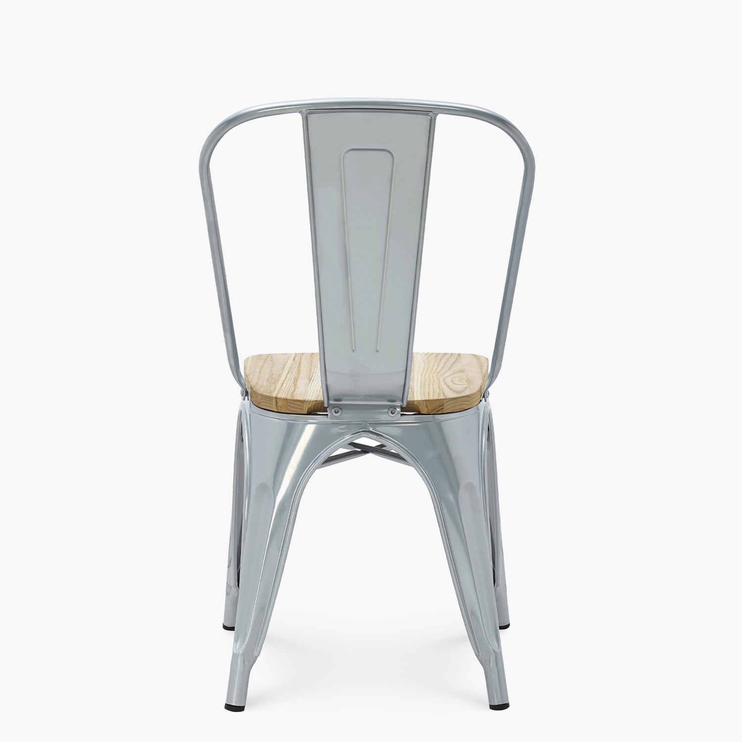 Silla Tolix Madera Plata