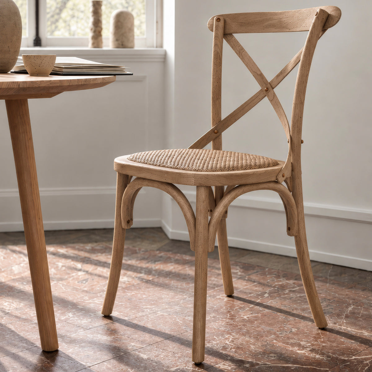 Silla Madera Tradition Rattan Olmo natural
