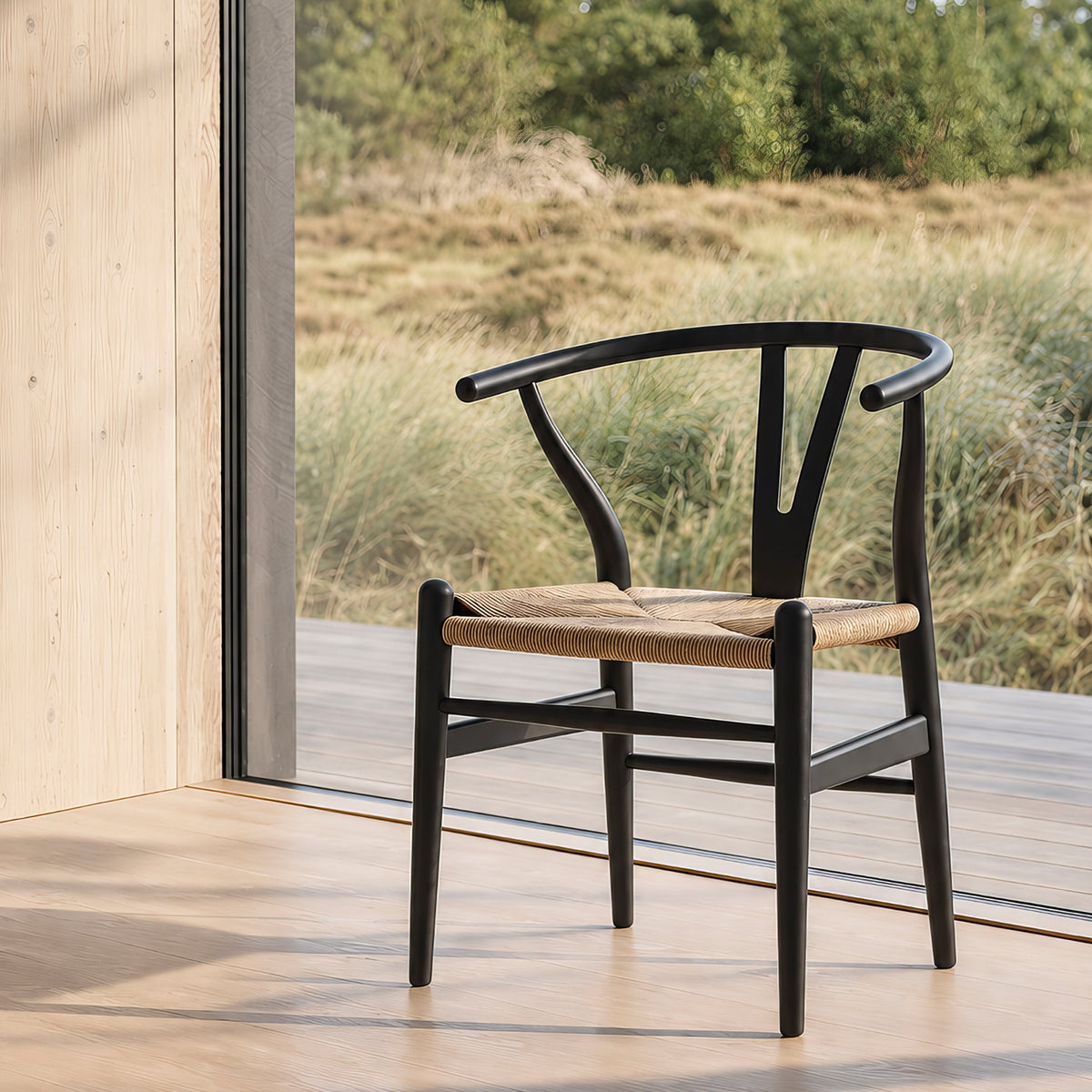 Silla Madera Wishbone Negro