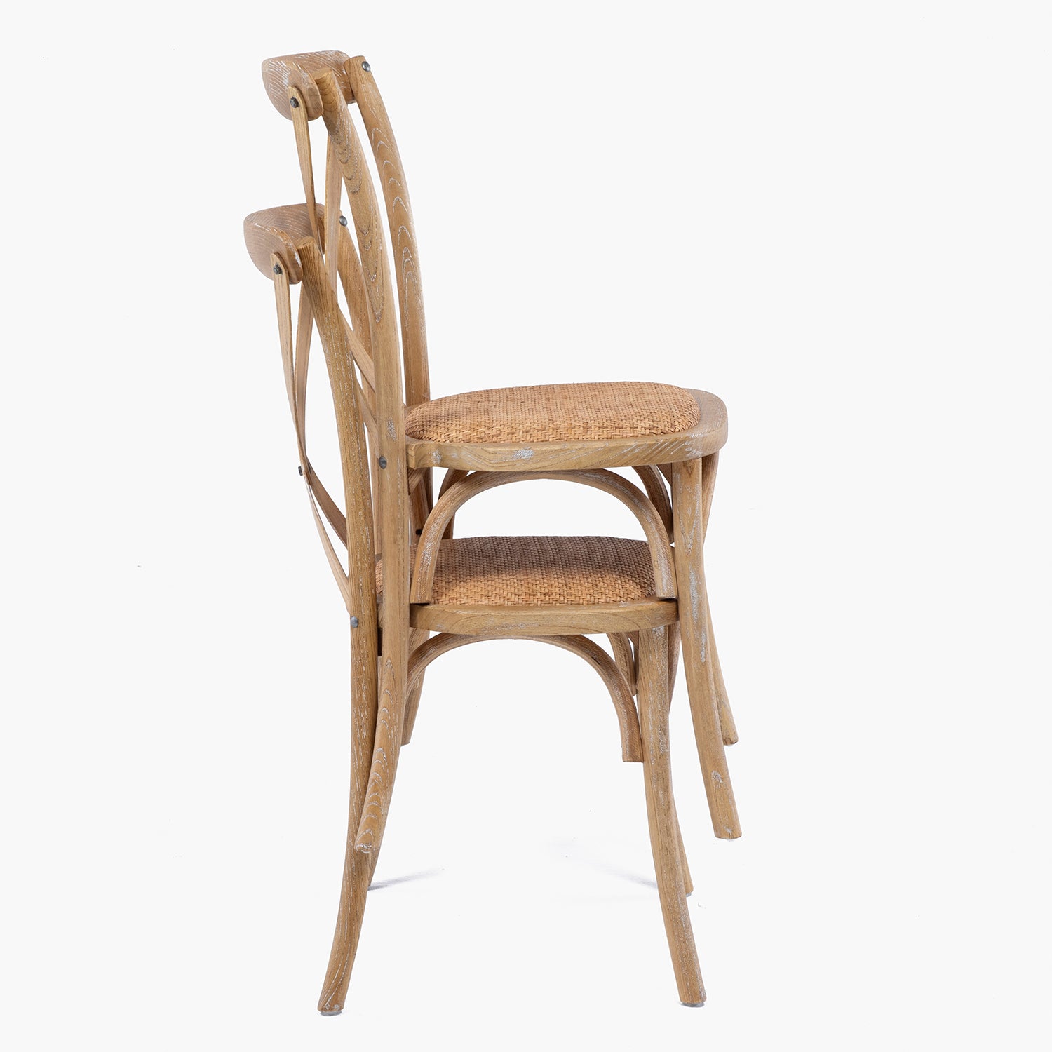 Silla Madera Tradition Rattan Olmo Natural Apilable