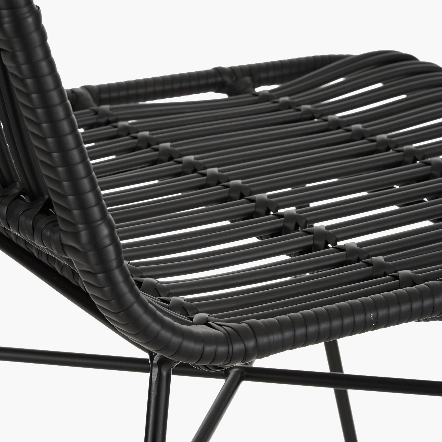 Silla Comedor ratan sintetico Creta Negro - Form Design