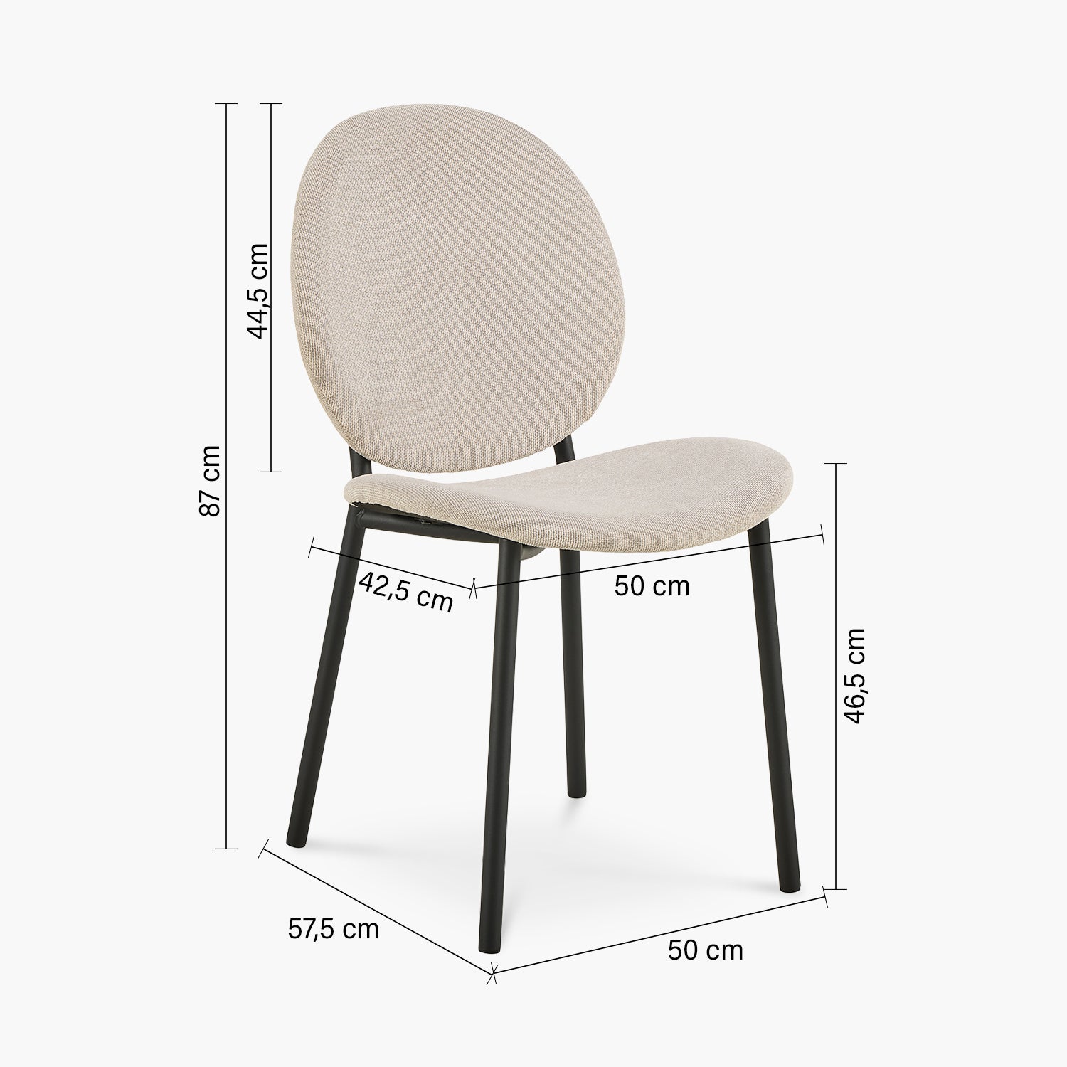 Silla Tapiz Cliff Beige