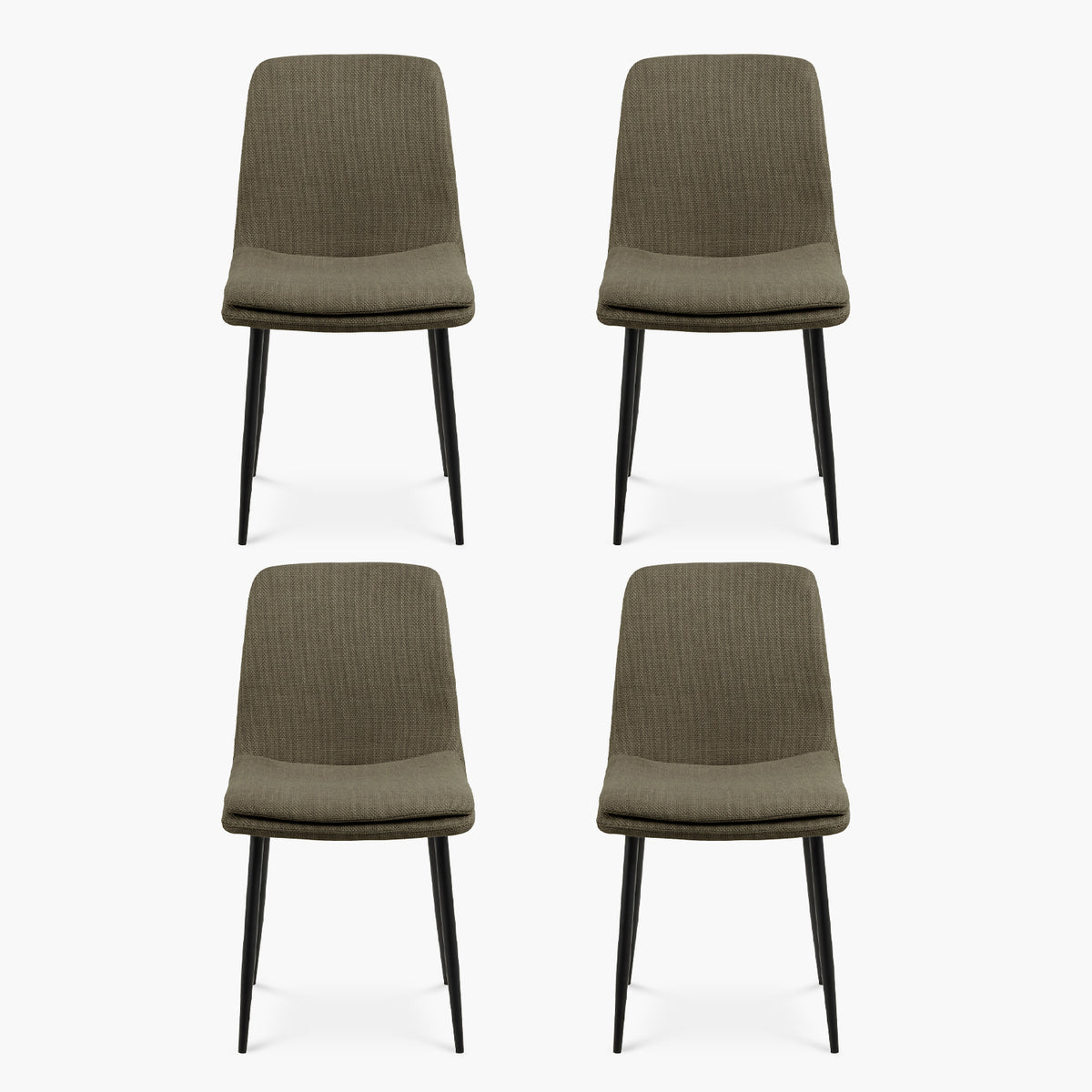 Pack 4 Silla Comedor Astrid Verde Musgo