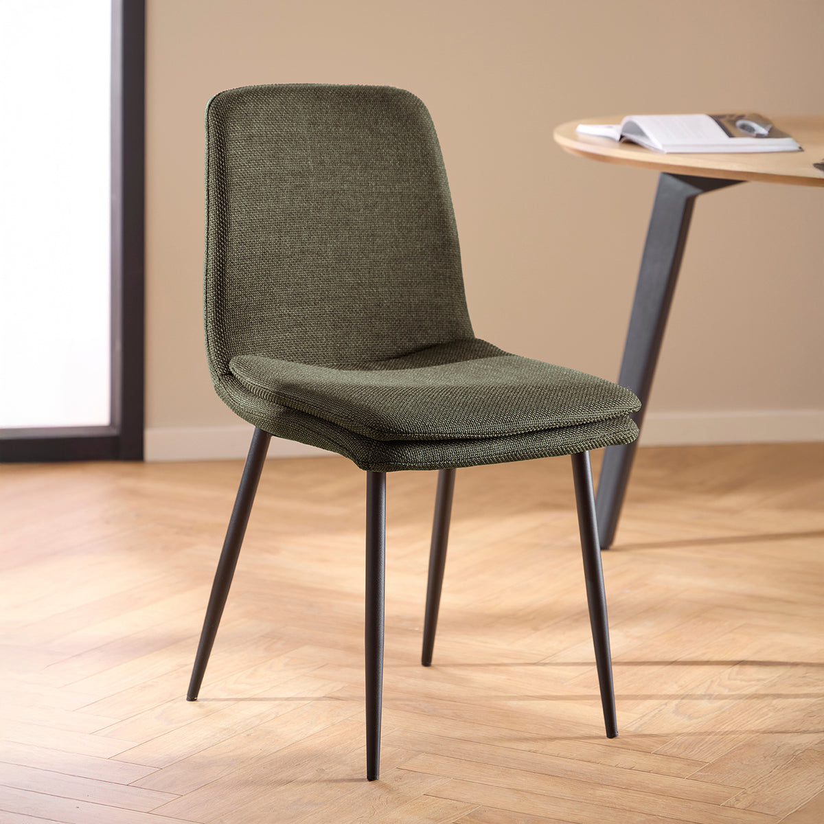 Pack 4 Silla Comedor Astrid Verde Musgo