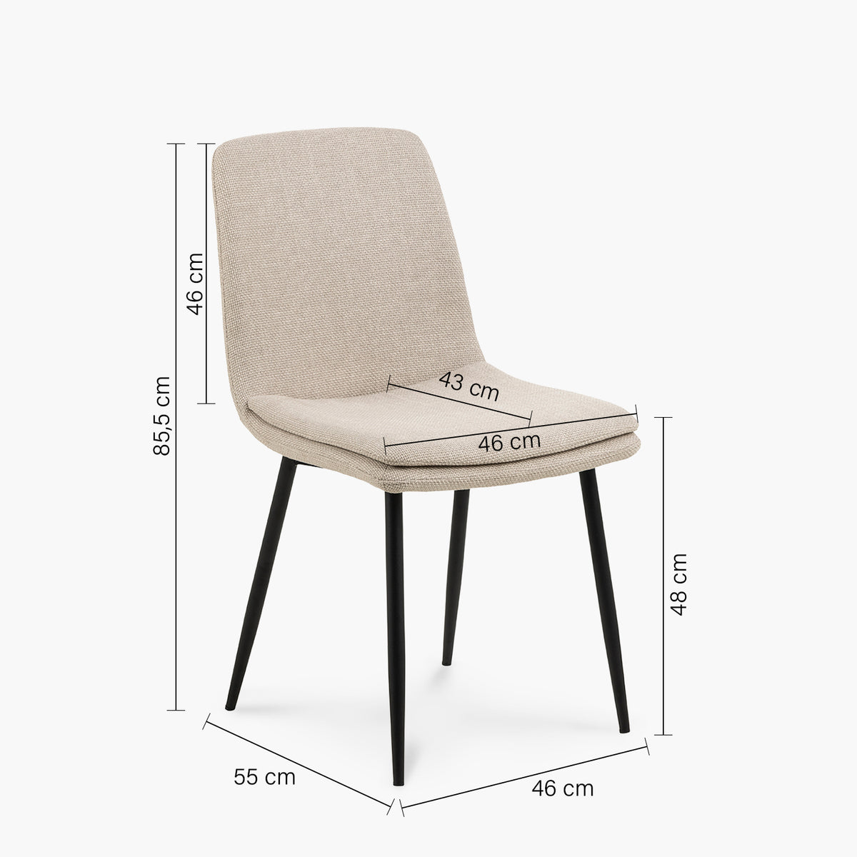 Pack 4 Silla Comedor Astrid Beige
