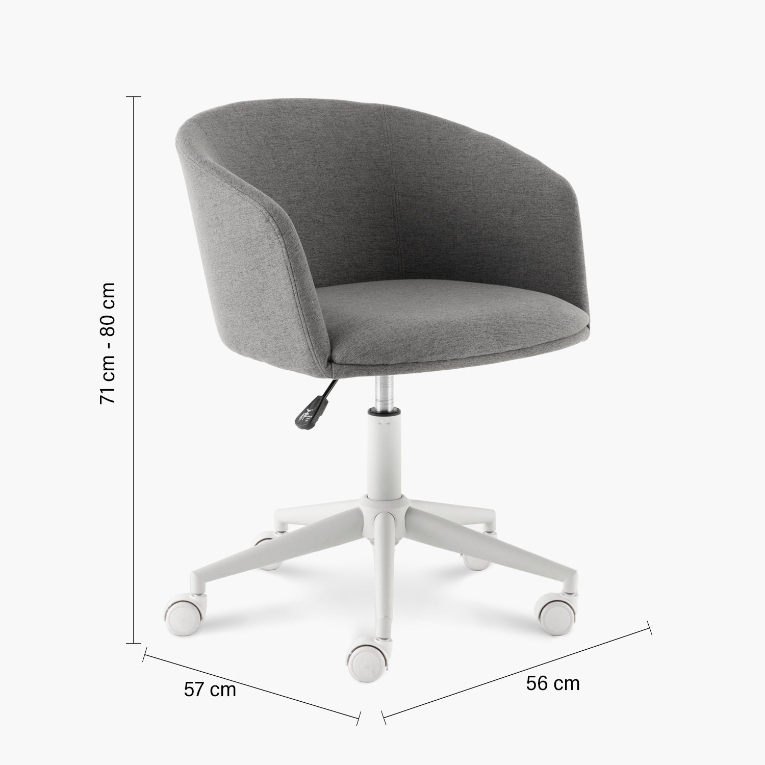 Silla de Oficina Anton Gris con ruedas