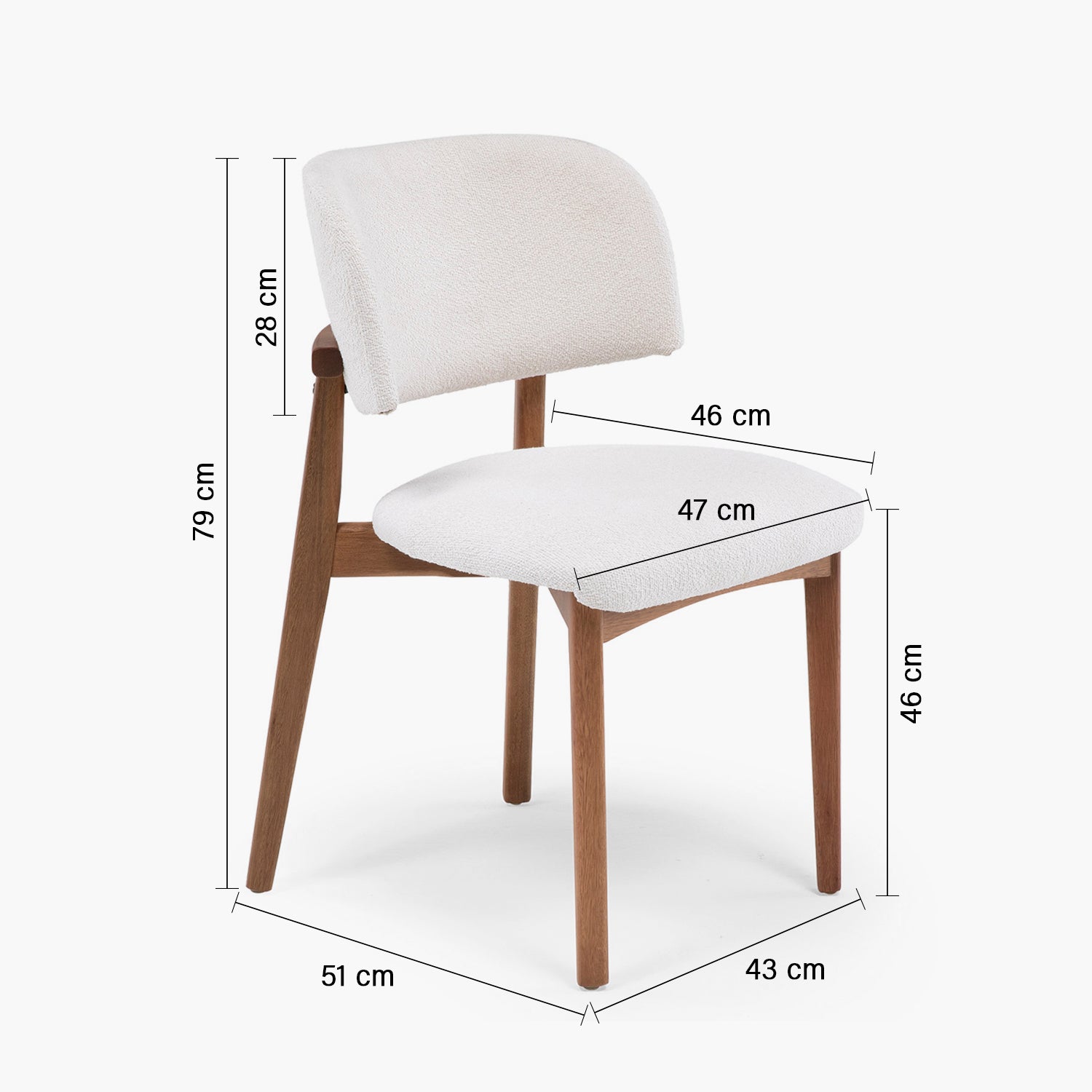 Silla Tapizada Allegra Crema