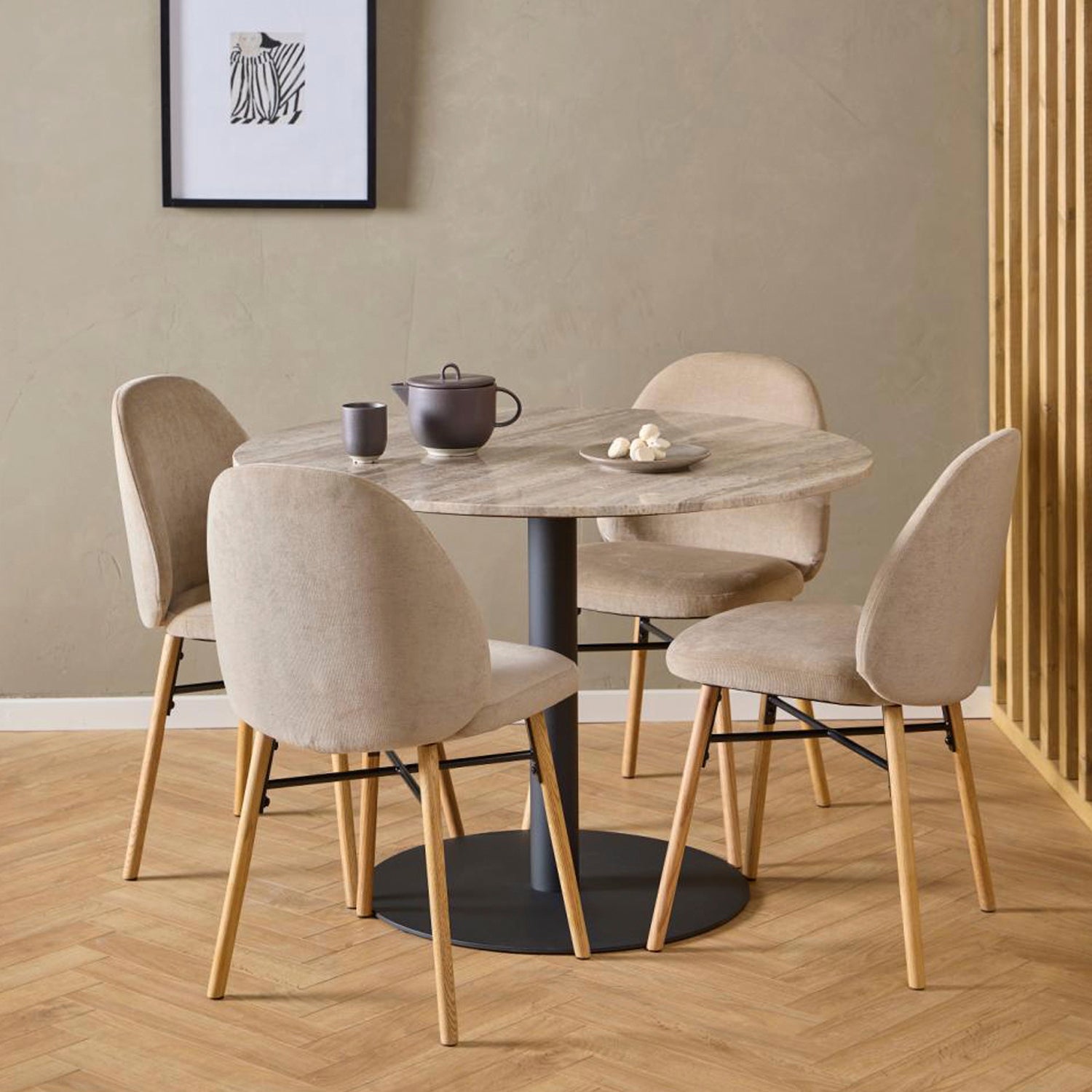 Pack 2 Silla Tapiz Remy Beige