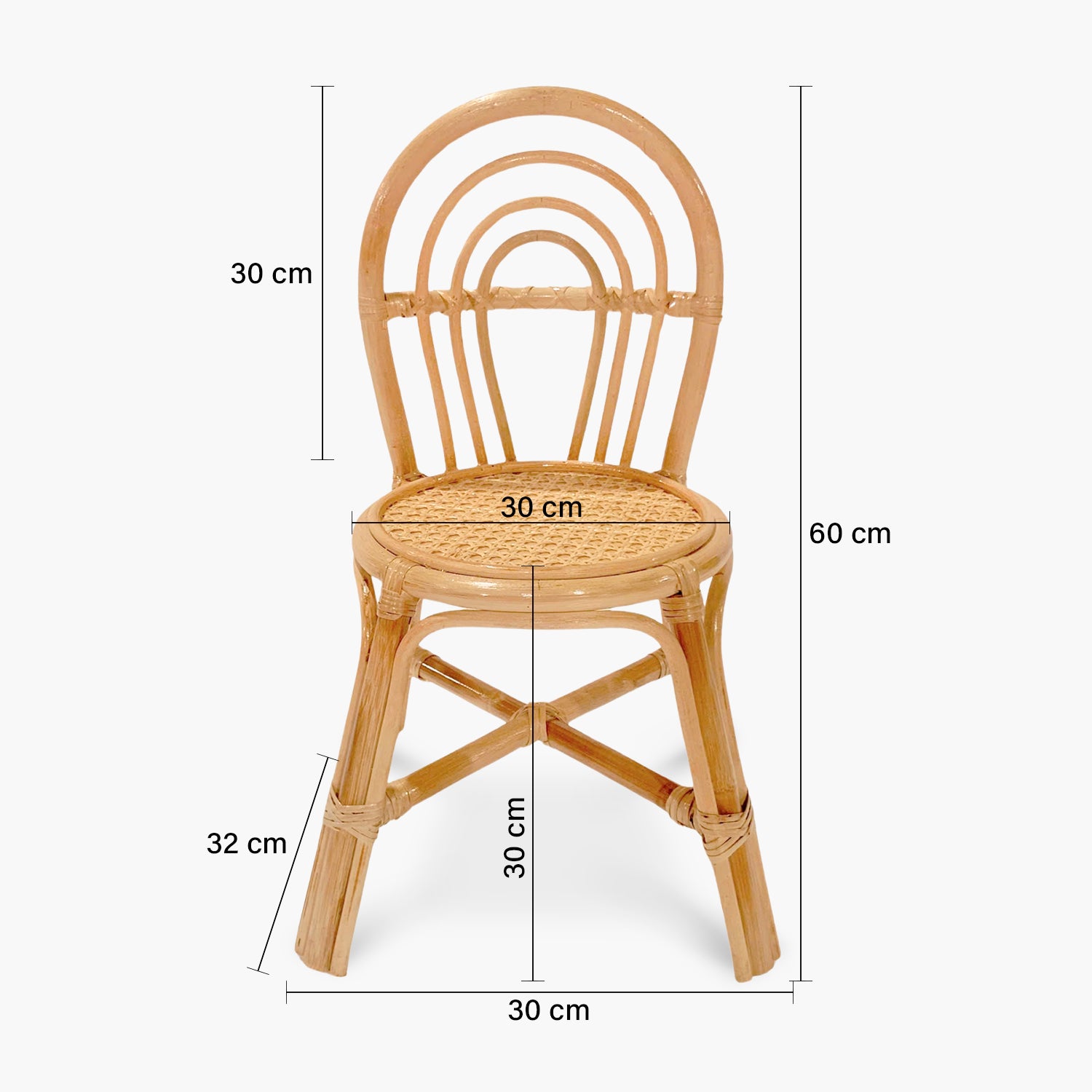 Silla Infantil Ratan Antonella Natural