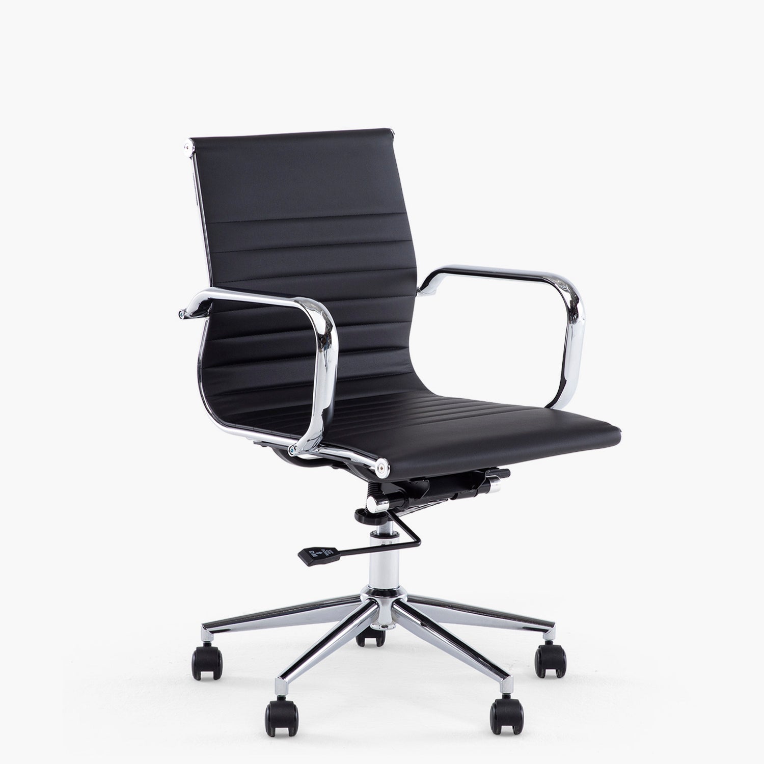 Silla oficina Bishop Media Negro