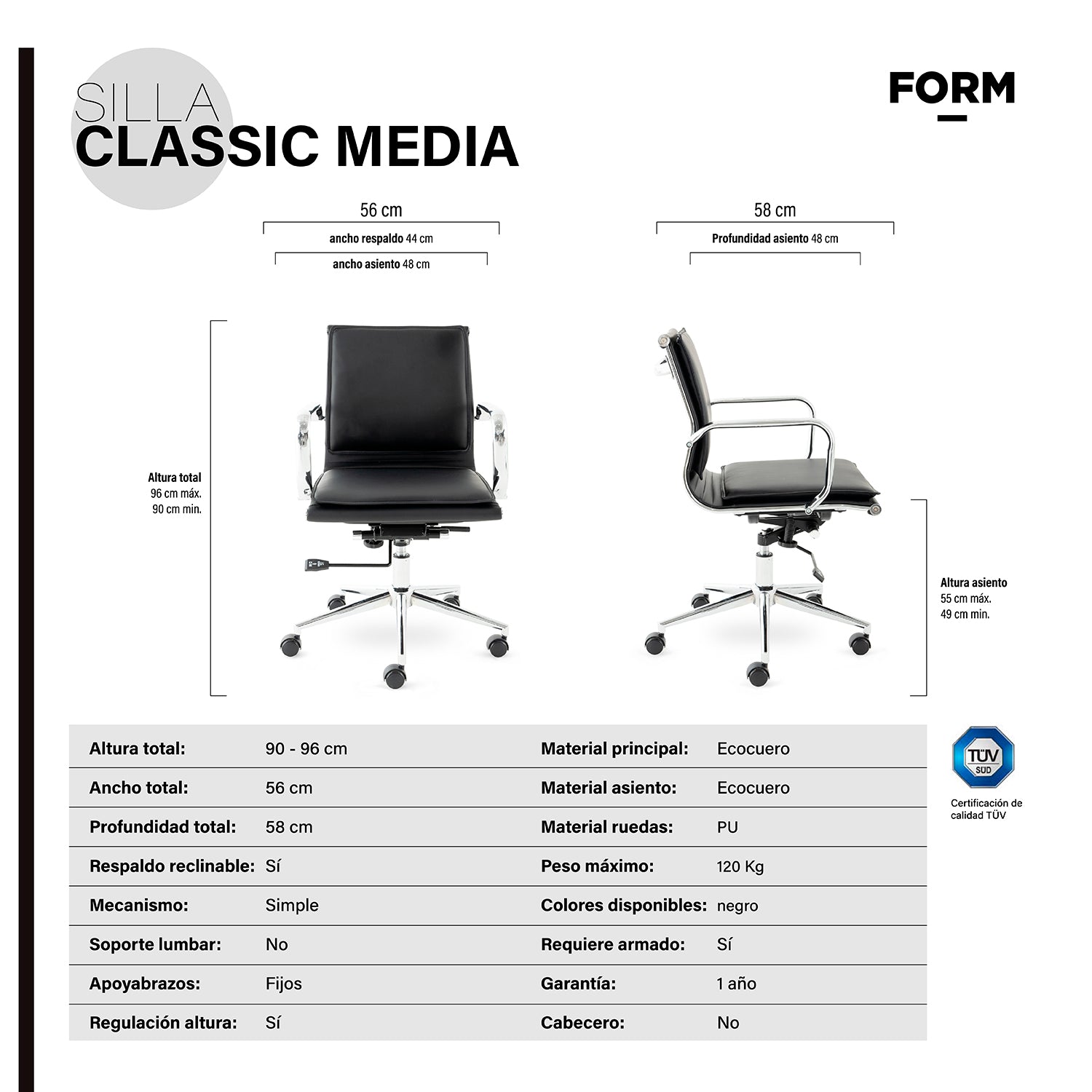 Silla Ejecutiva Classic Media