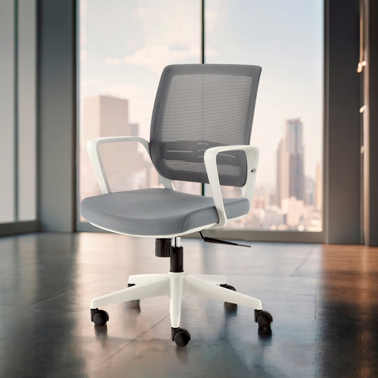 Silla Oficina Job Base Nylon Gris Claro - Form Design