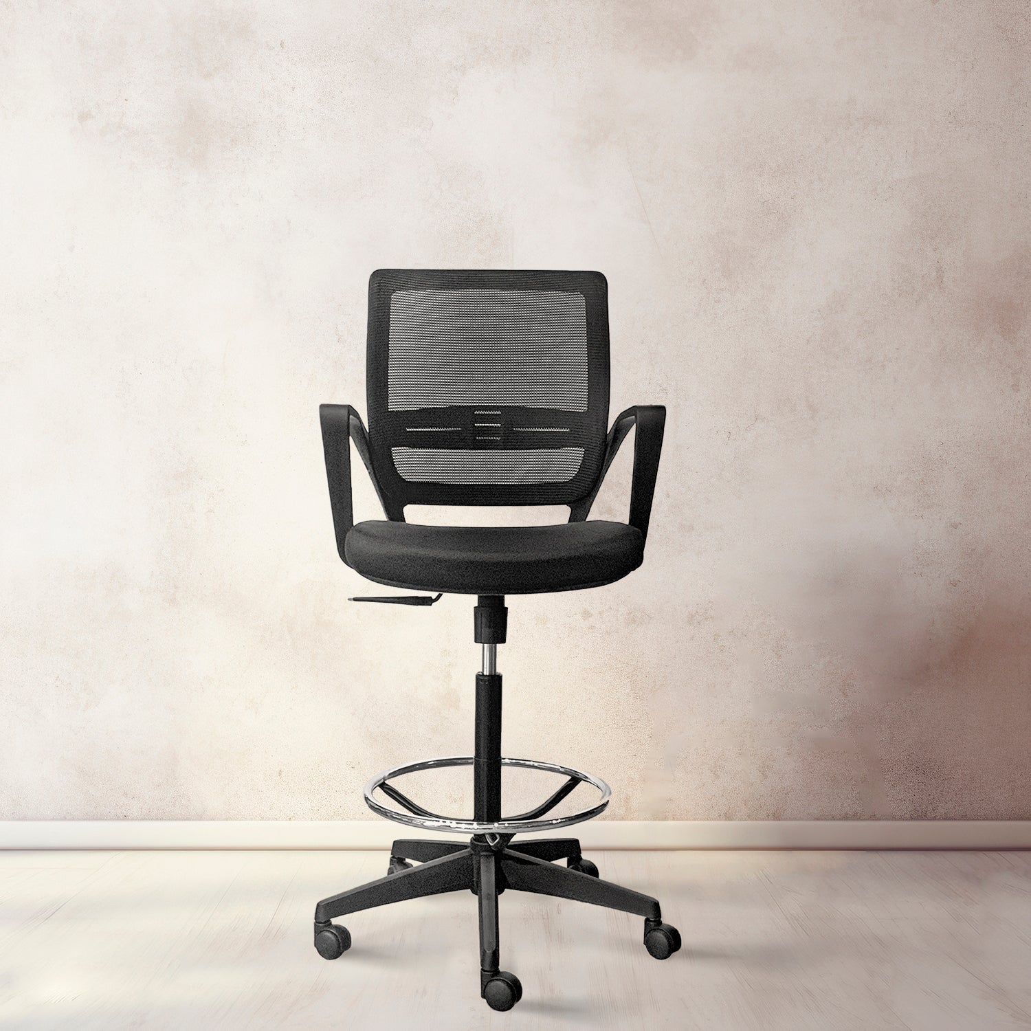 Silla Oficina Job con Aro Cajero Negro - Form Design