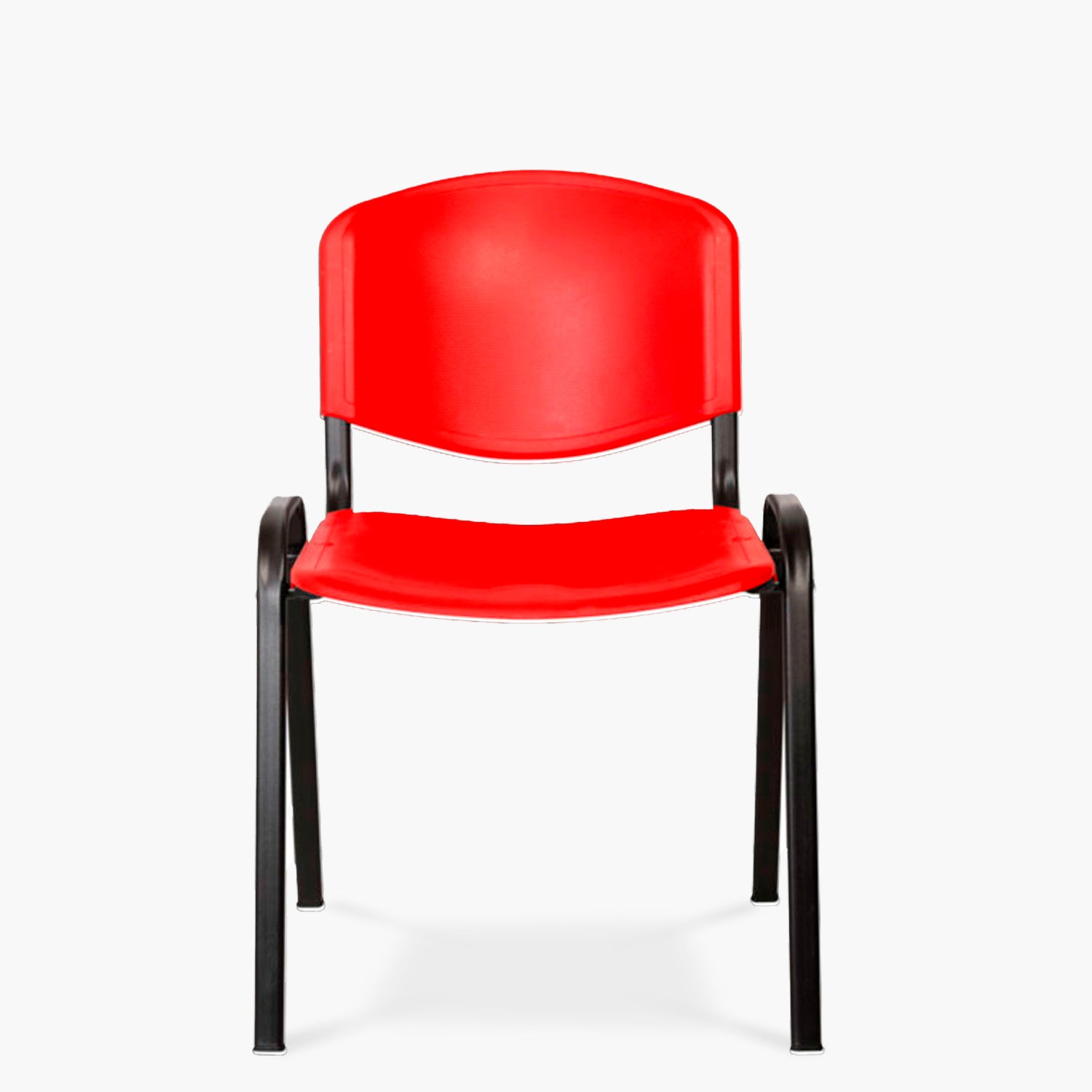 Silla Oficina Visita ISO PP Rojo Base Negro - Form Design