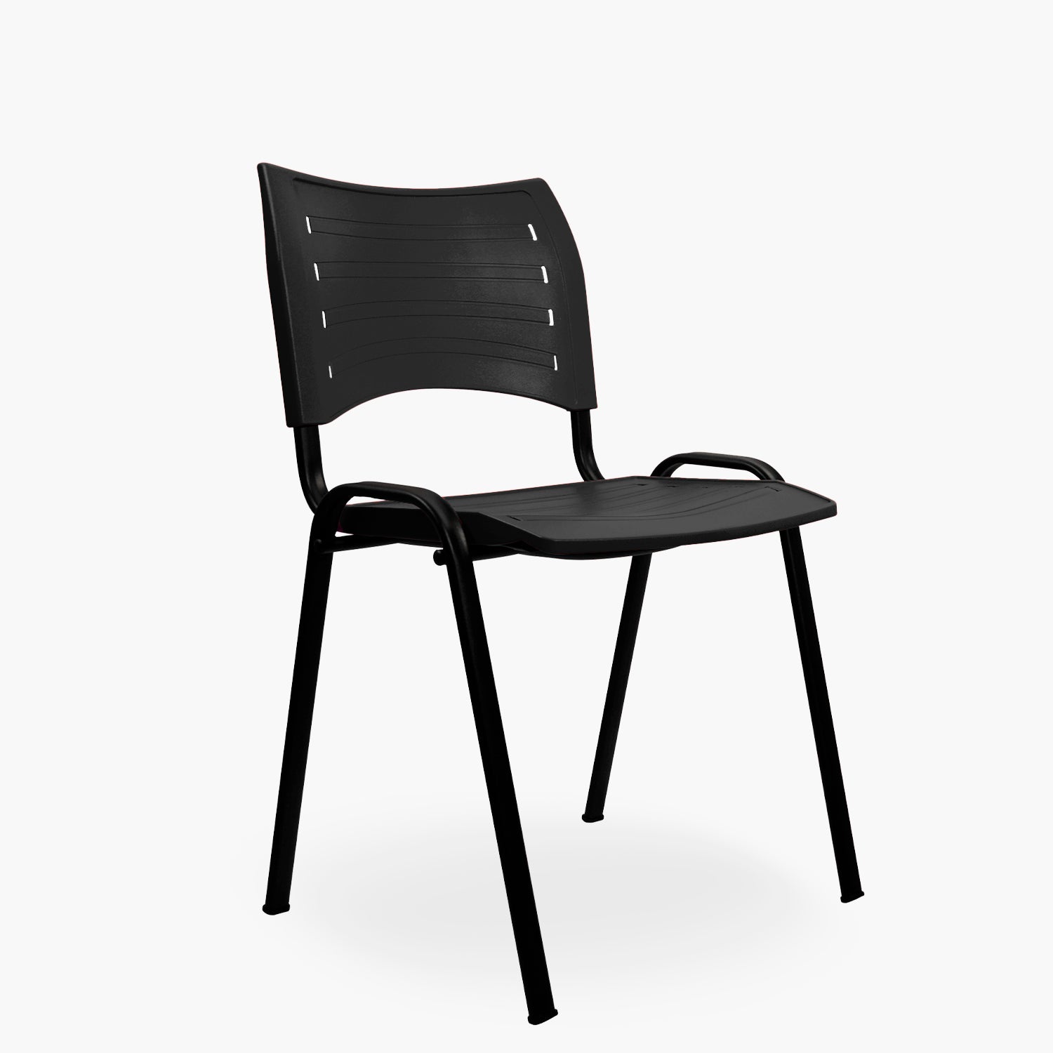 Silla Oficina Visita Spring PP Negro Base Negro - Form Design