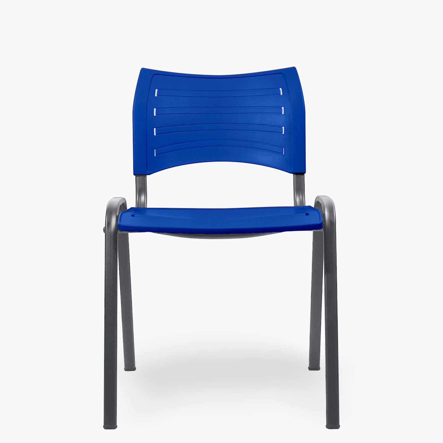 Silla Oficina Visita Spring PP Azul Base Gris - Form Design