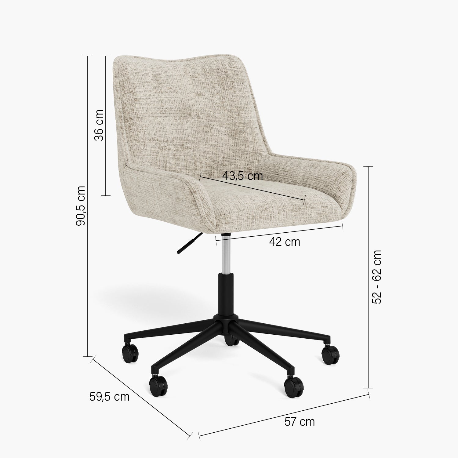 Silla Home Office Eddie Beige