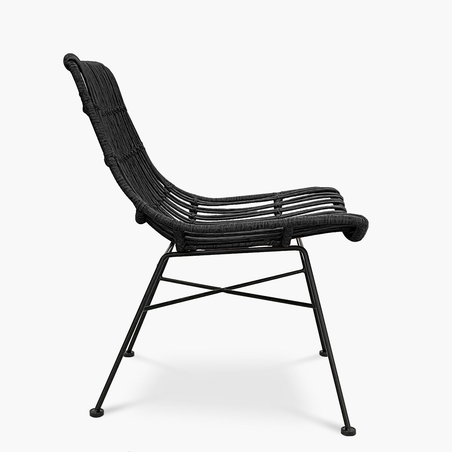 Sitial Ratan Sintético Creta Negro