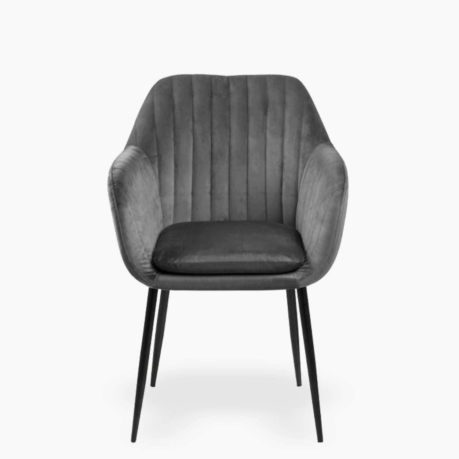 Sitial Terciopelo Emilia BN Gris Oscuro - Form Design