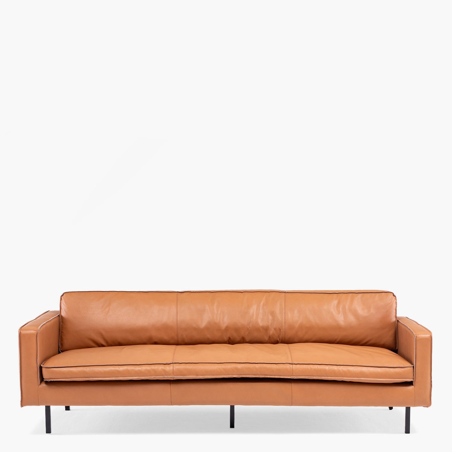 Sofa 3C Sinatra Cuero Cognac