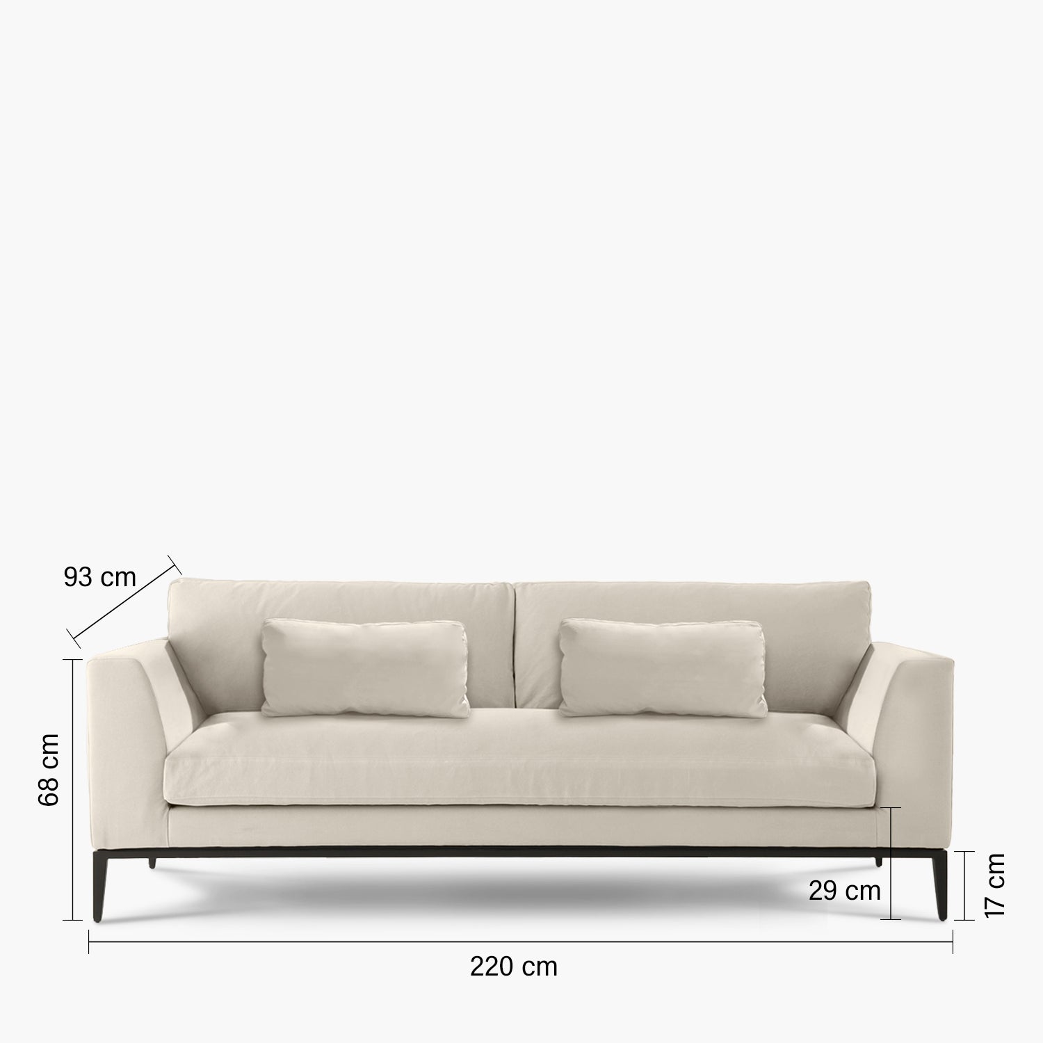 Sofá 3 cuerpos Alan Beige