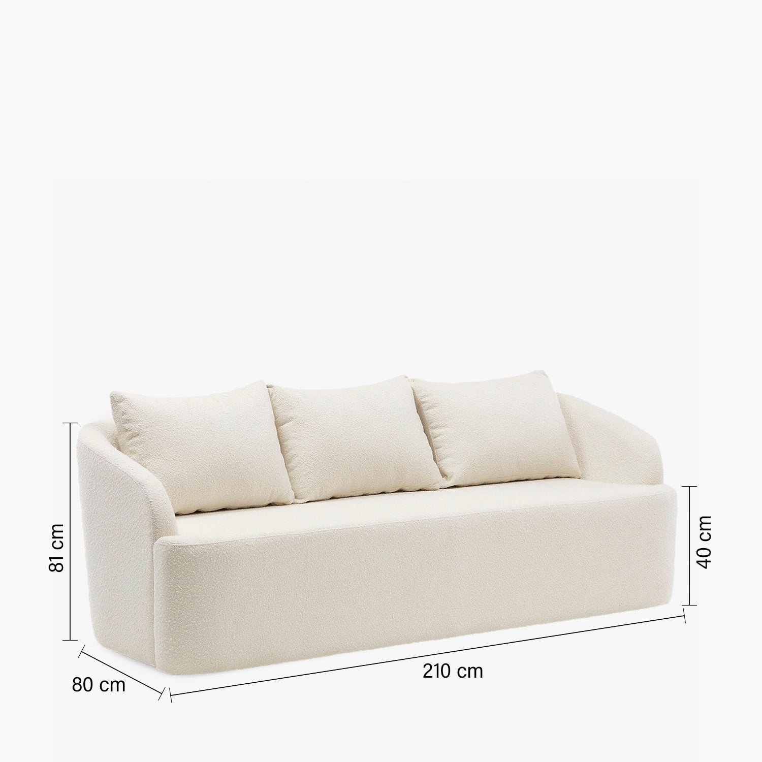 Sofa Turini 3C Crema - Form Design
