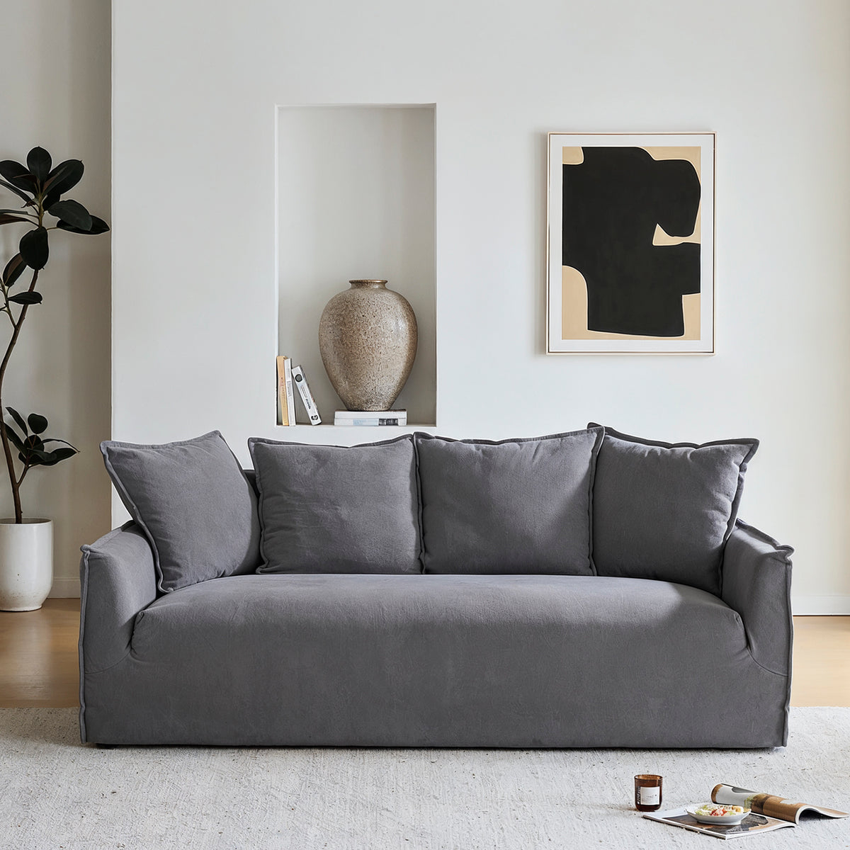 Sofá 3 Cuerpos Maule Gris