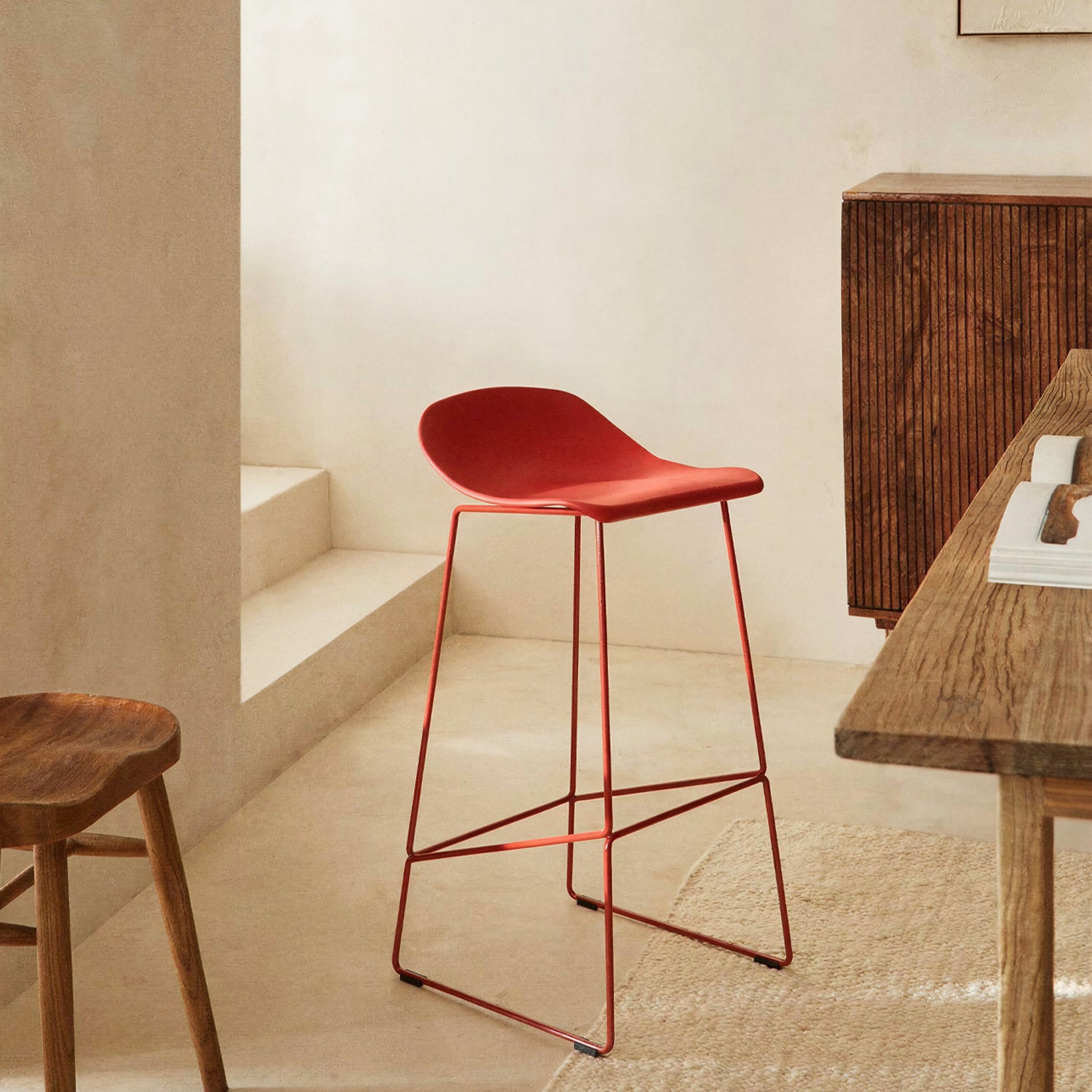 Taburete Bar Klein Rojo