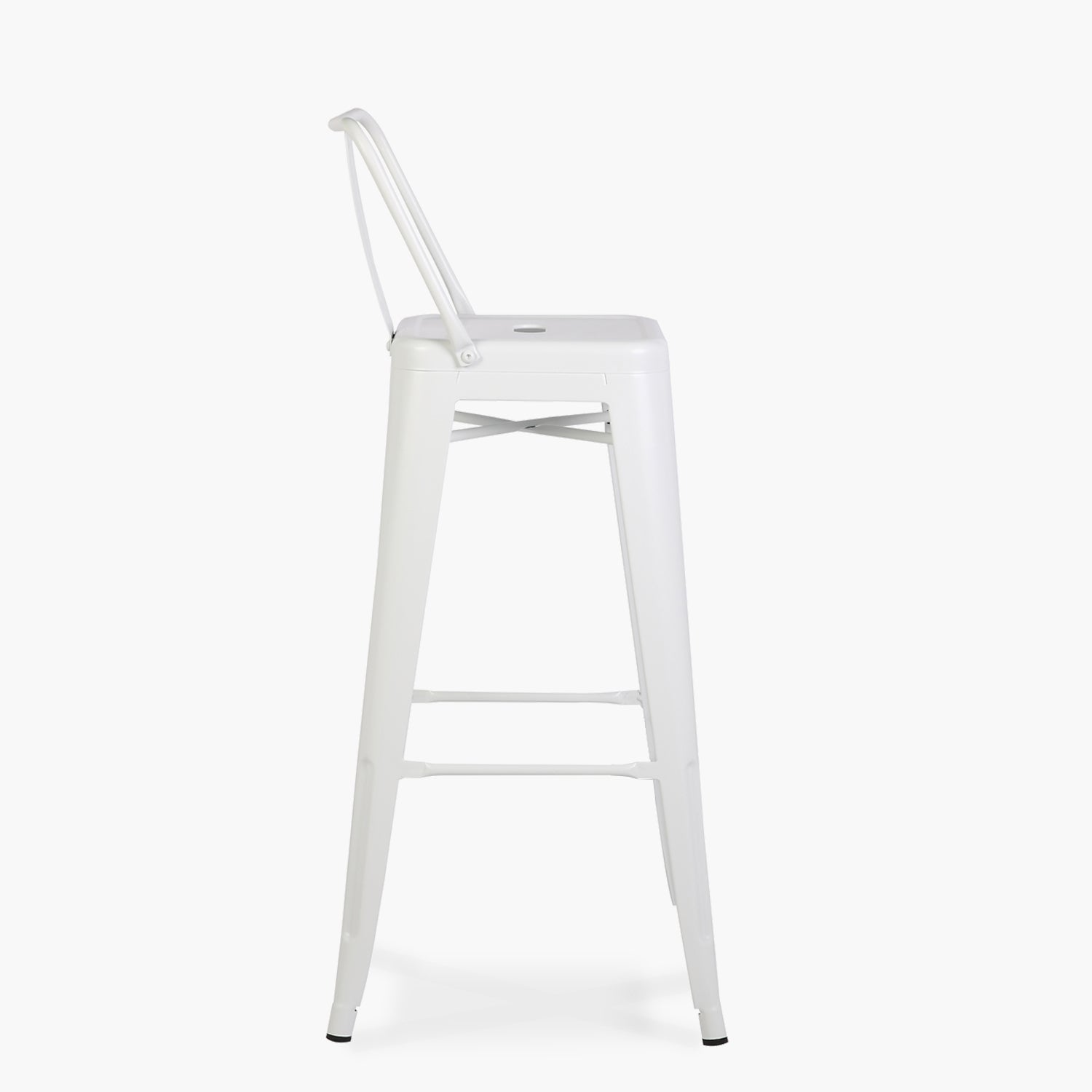 Taburete Alto 77 Tolix c/resp Blanco